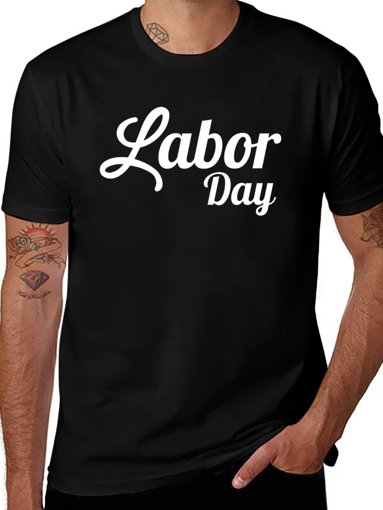 Labor Day T-Shirt - Black Casual Tee
