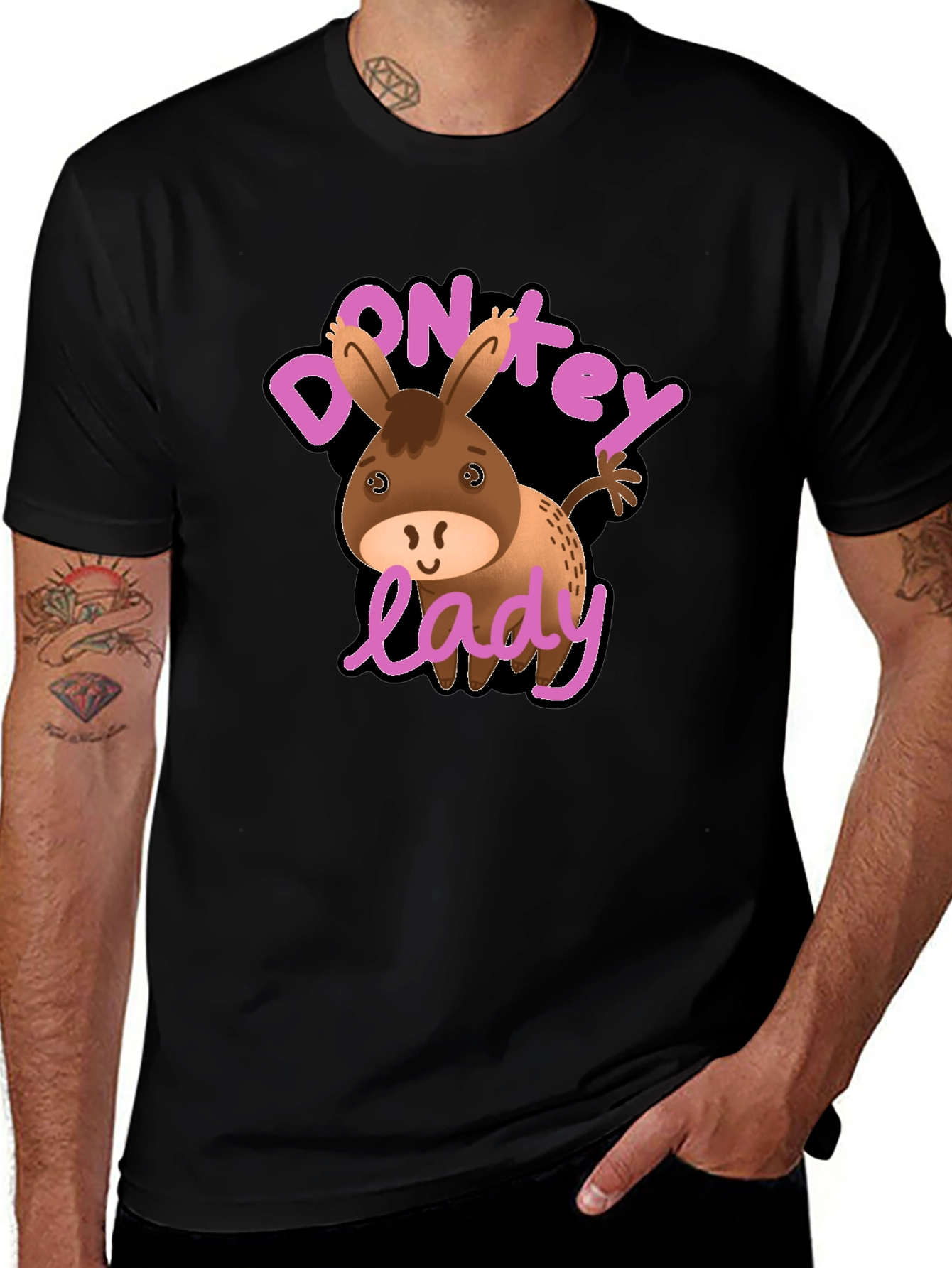 Variant 29 of Donkey Lady Graphic T-Shirt, Novelty Humor Tee