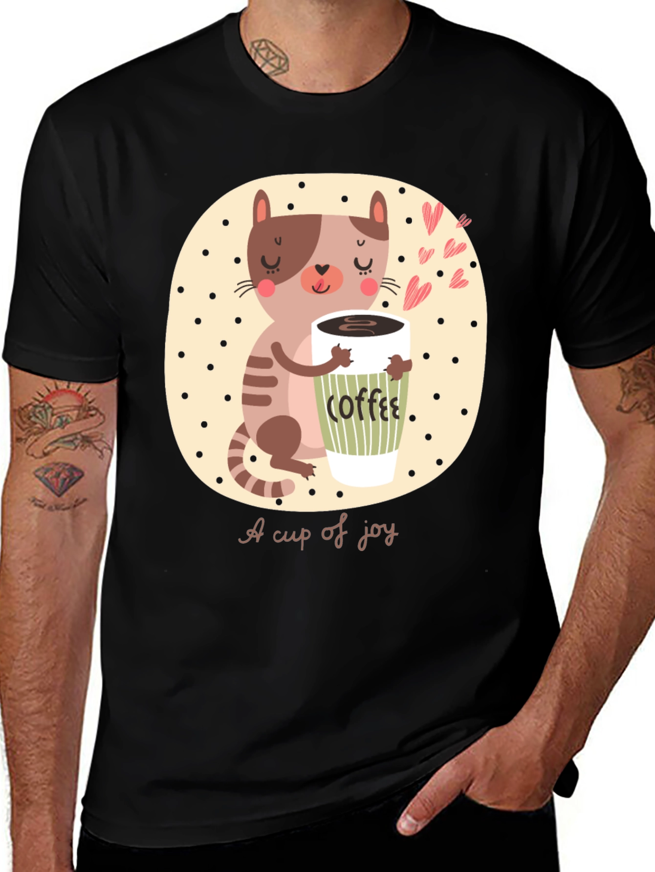 Variant 24 of Cute Cat Coffee Lover T-Shirt