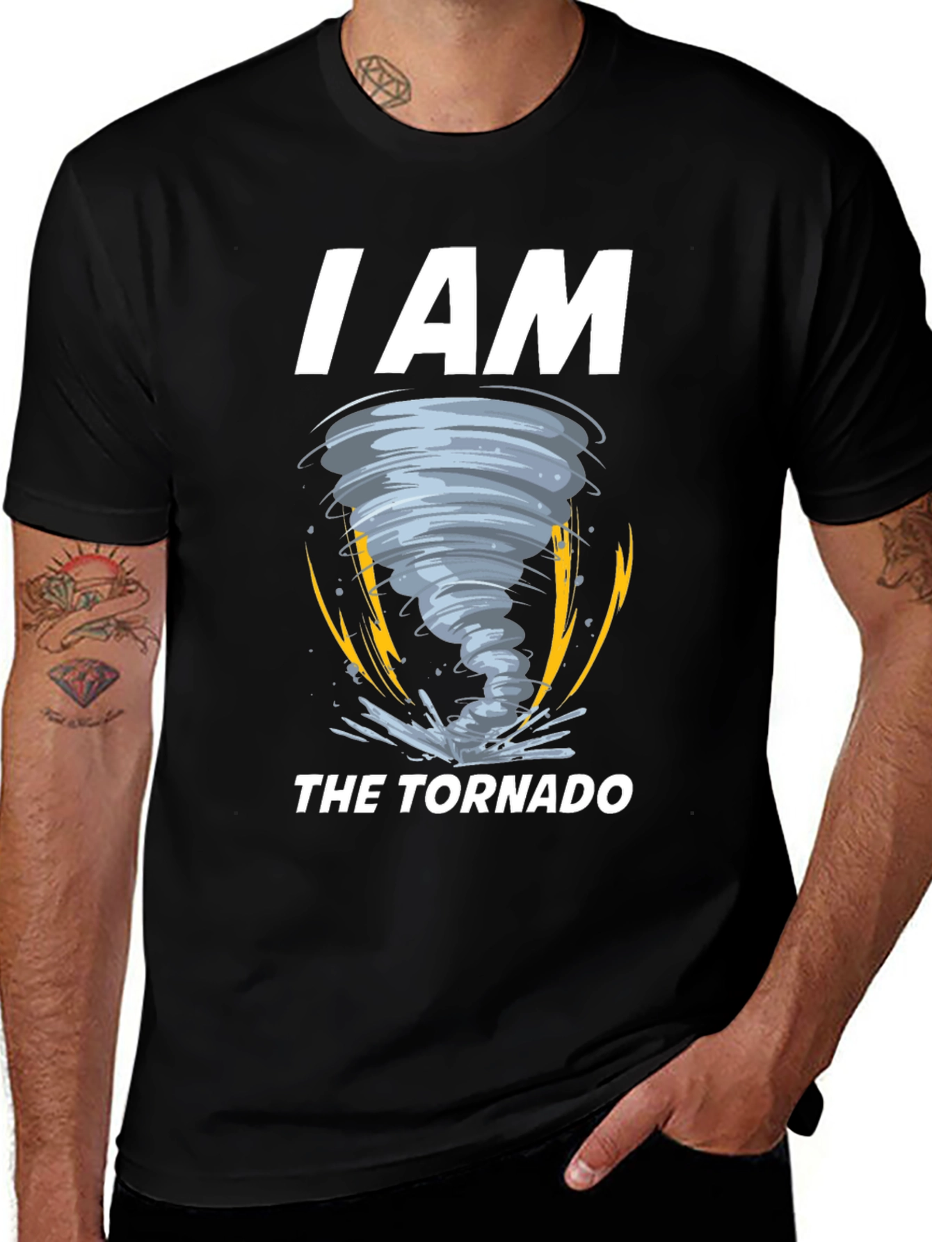 Black I Am The Tornado Graphic T-Shirt main image