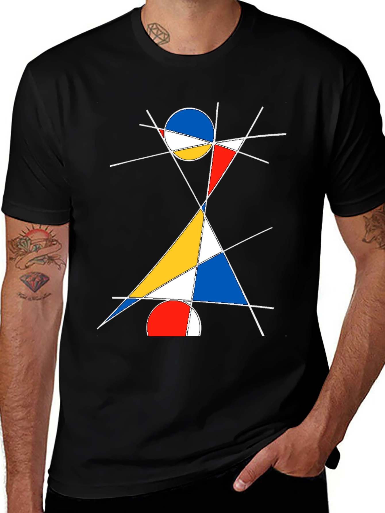 Abstract Geometric T-Shirt: Modern Art Design
