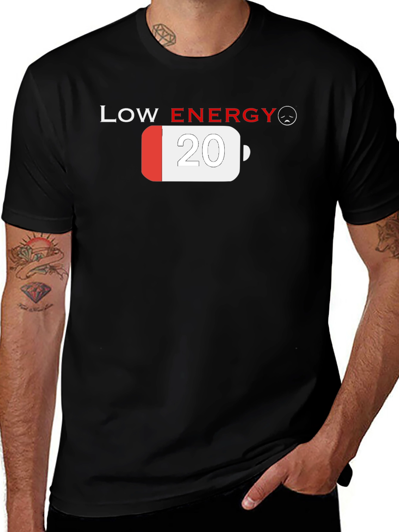Variant 28 of Low Energy Graphic T-Shirt - 20% Battery Life!