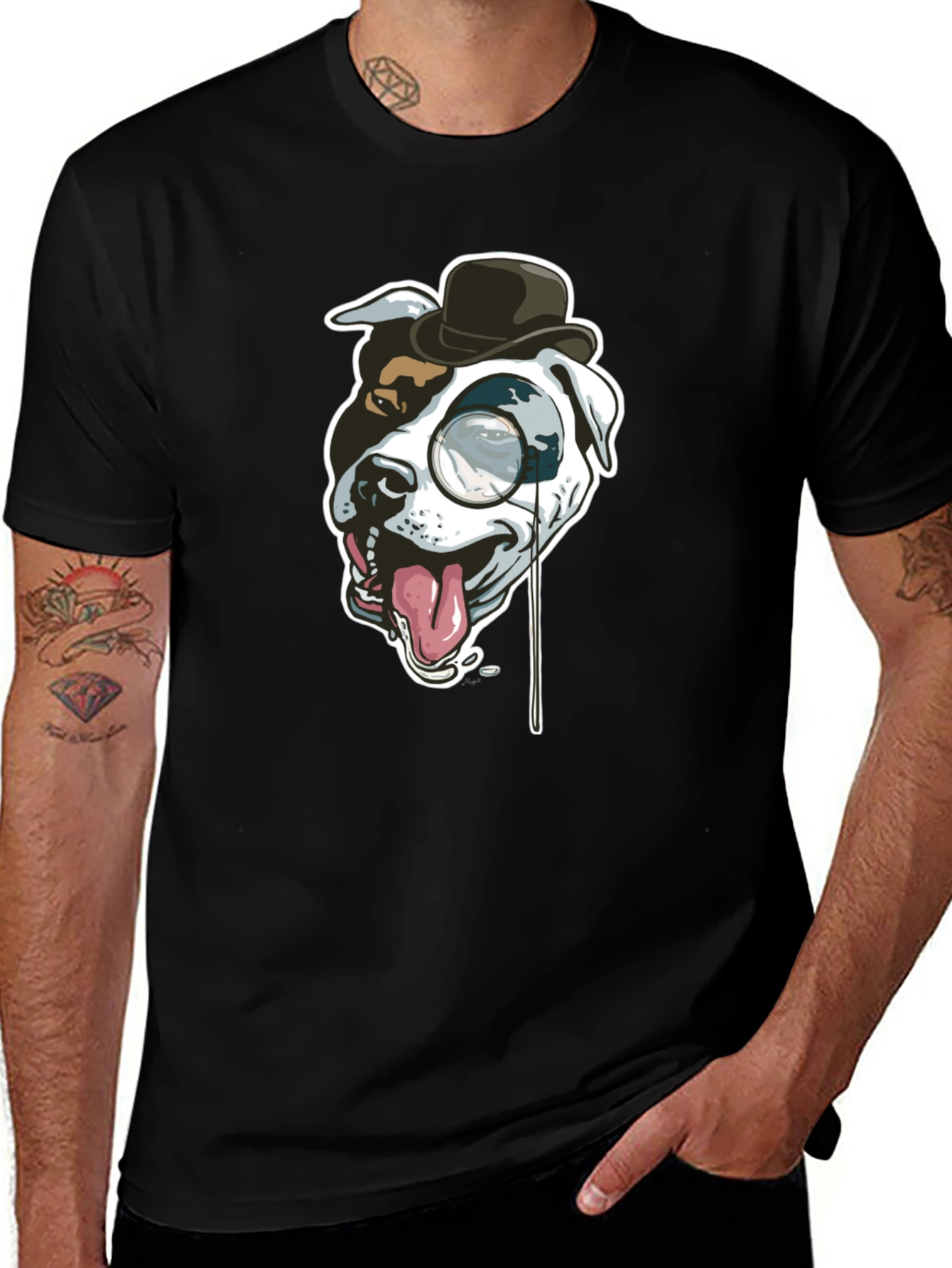Variant 2 of Dog with Monocle Graphic Tee