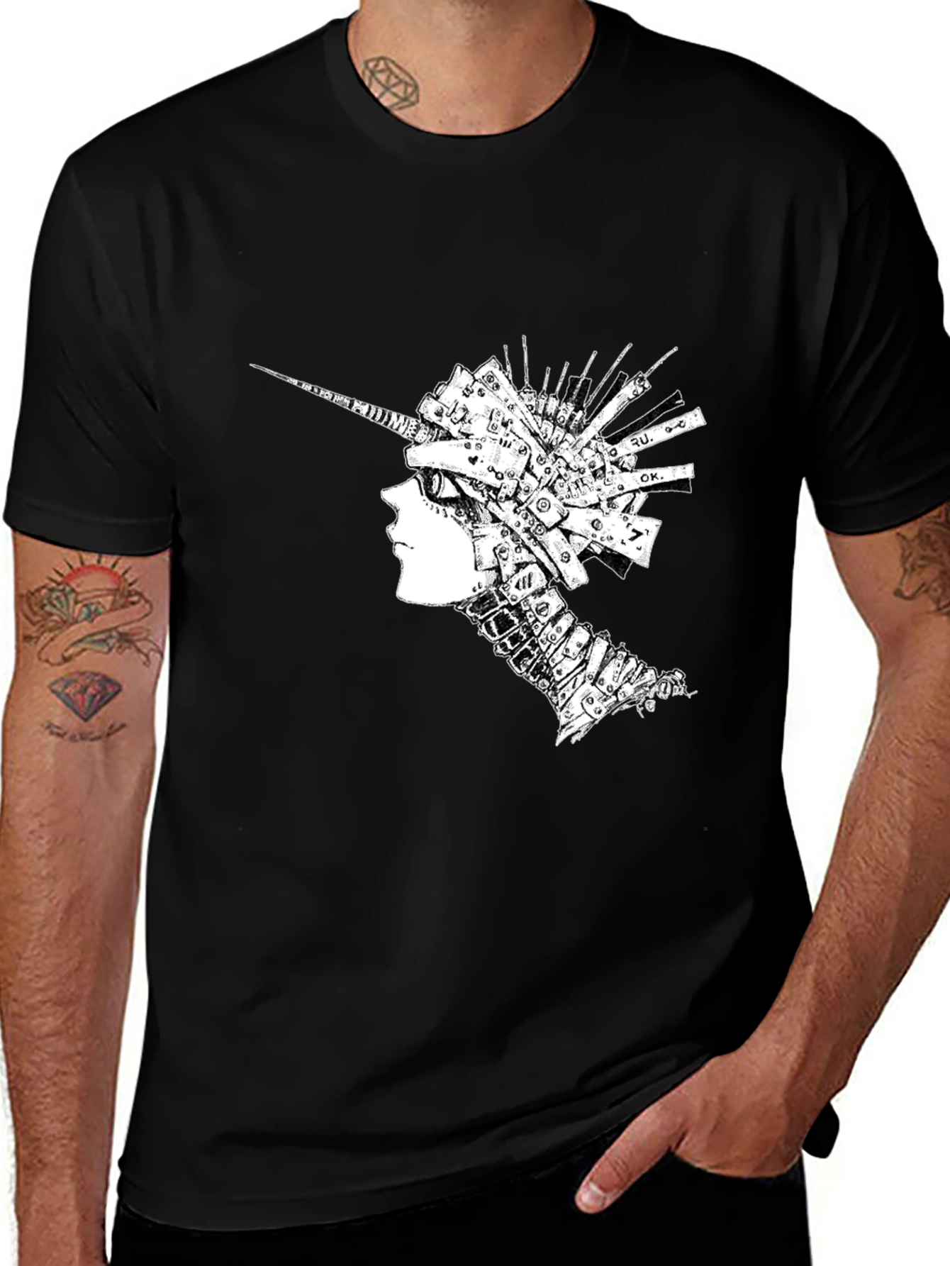 Variant 15 of Unicorn Steampunk Graphic Tee - Cool Art T-Shirt