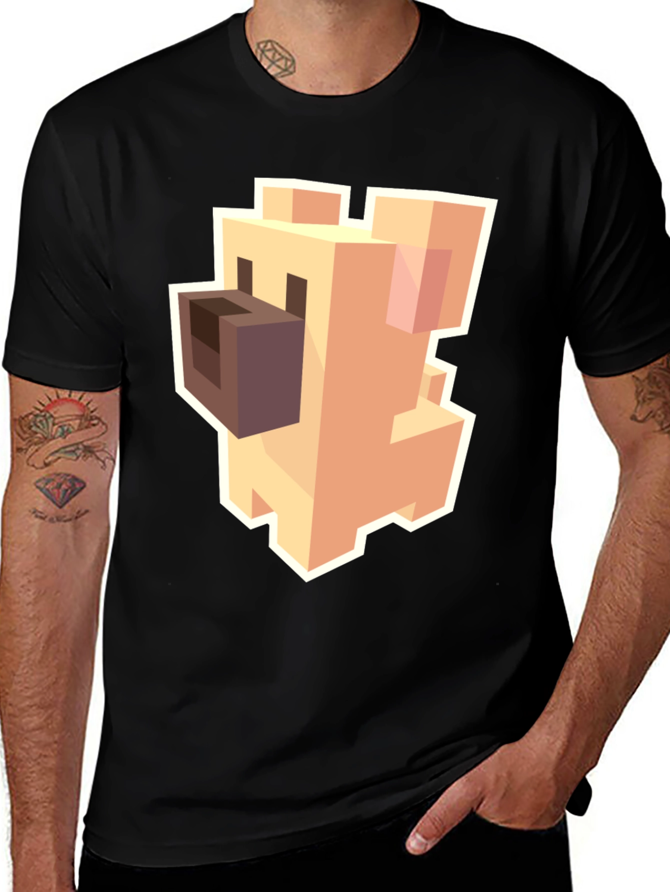 Minecraft Dog T-Shirt - Gamer Style