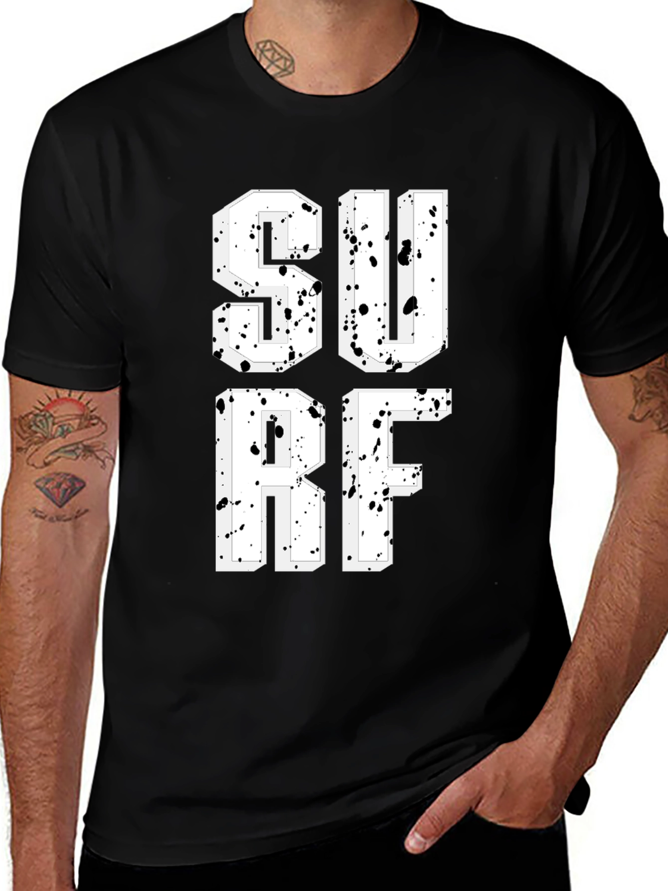 Variant 14 of Surf Graphic Black T-Shirt