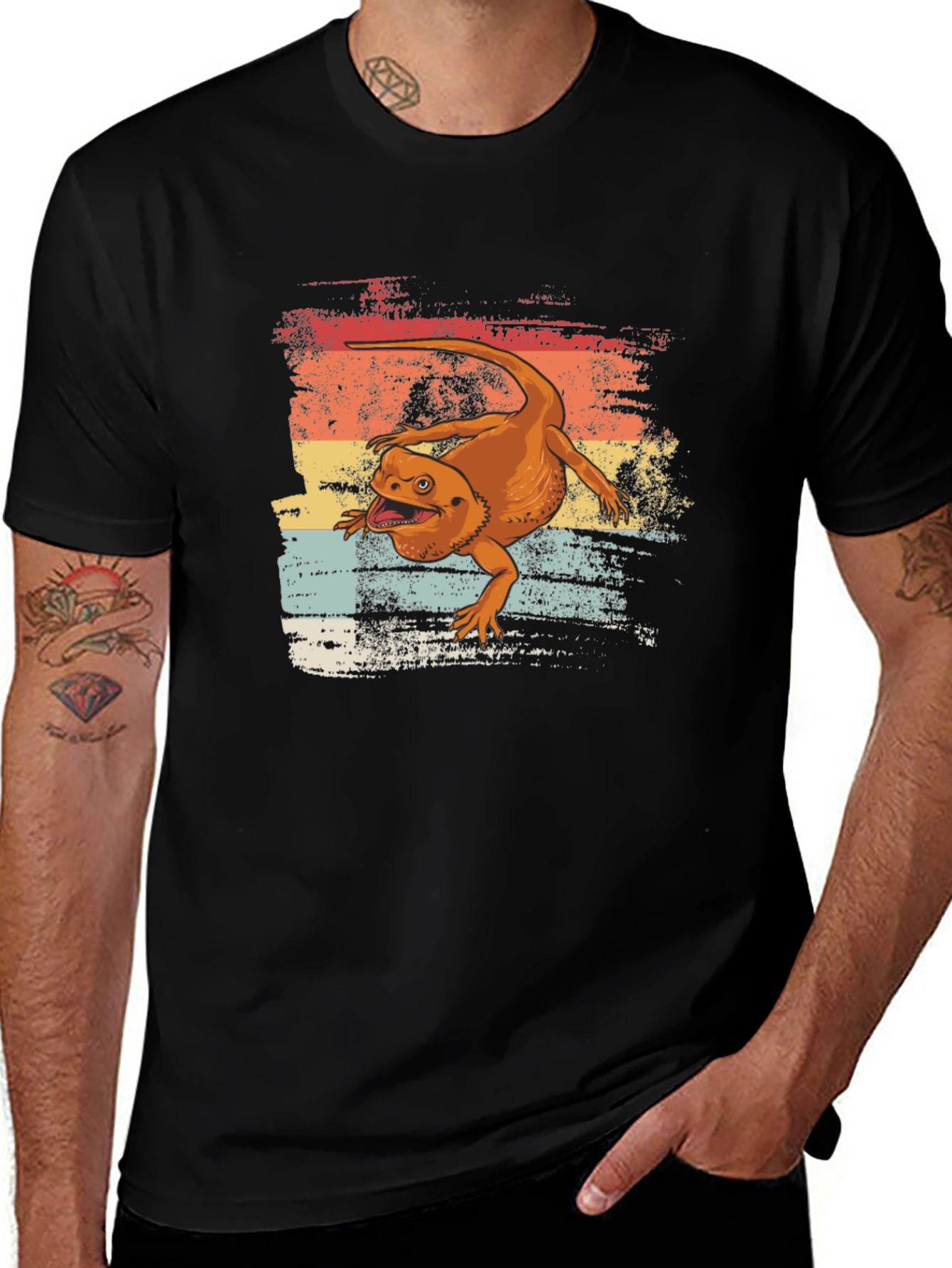 Bearded Dragon Retro T-Shirt