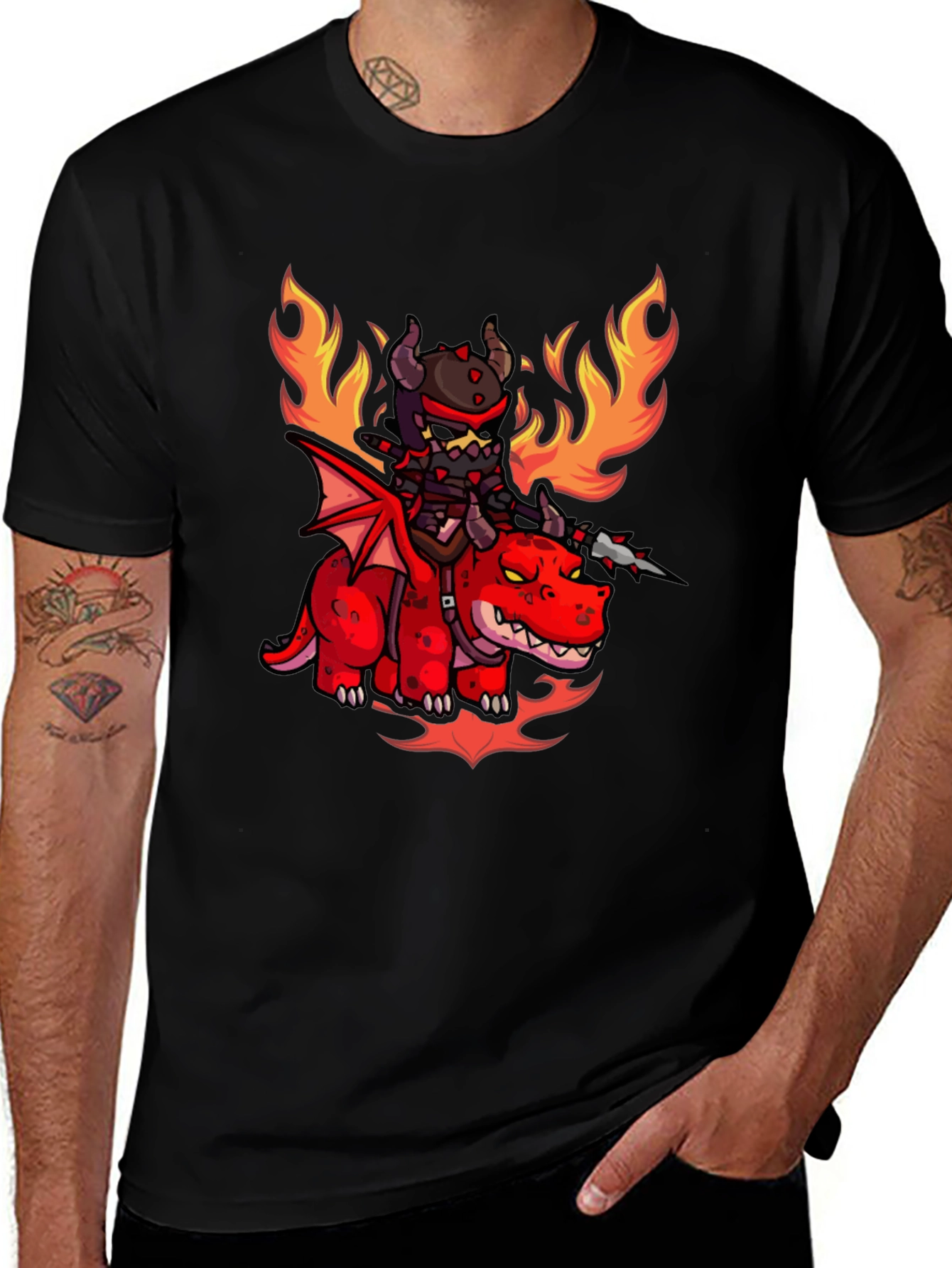 Variant 10 of Dragon Rider Graphic Tee - Fantasy T-Shirt