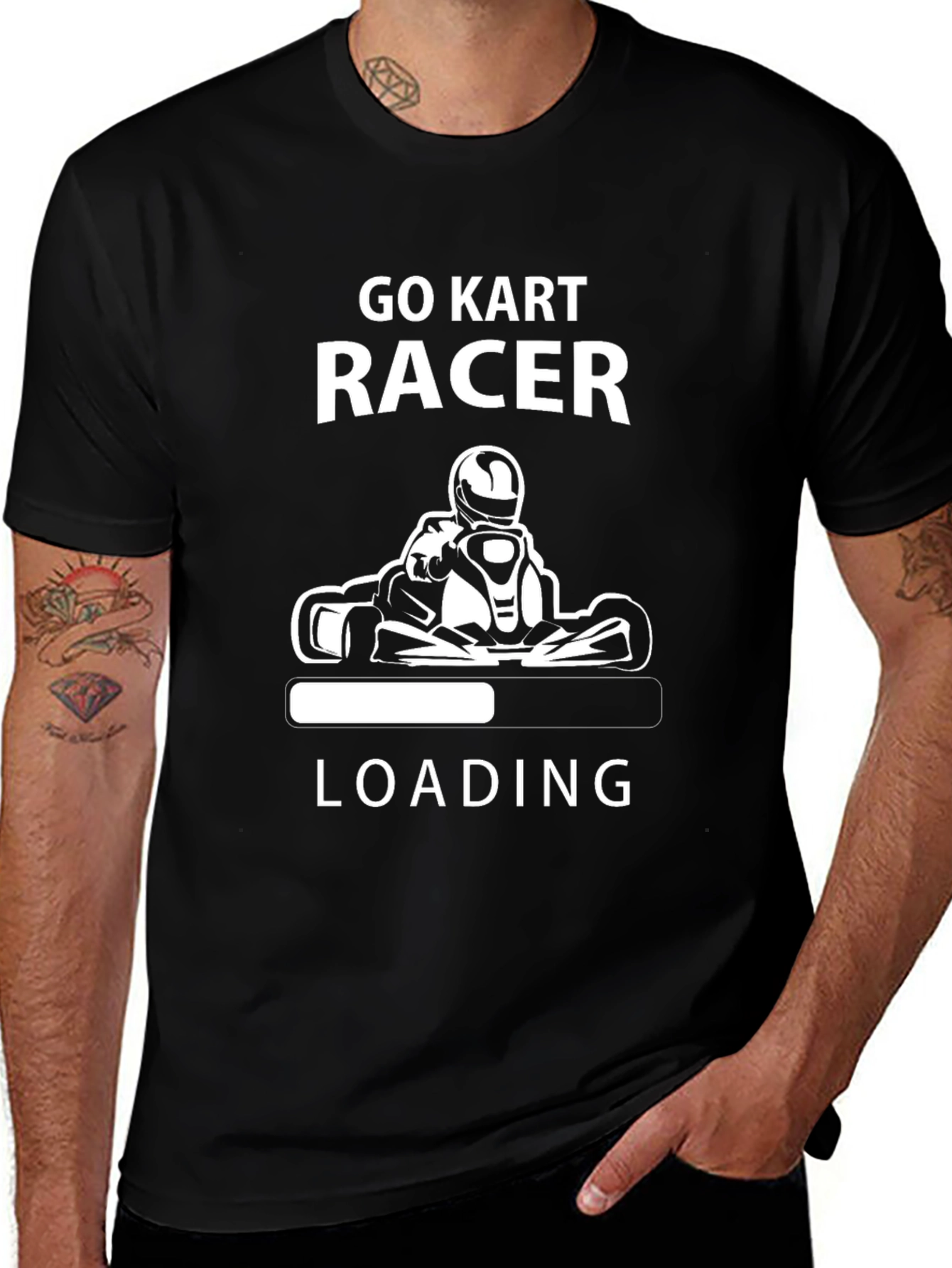 Variant 13 of Go Kart Racer Loading T-Shirt