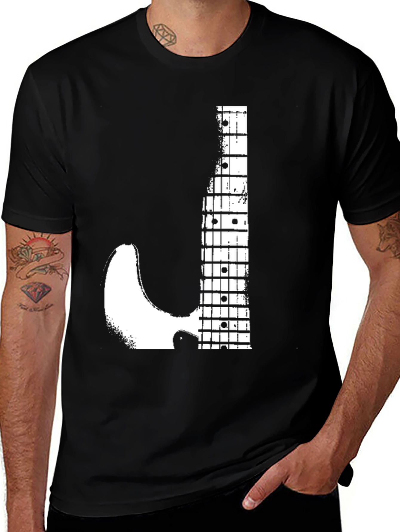 Variant 11 of Guitar Neck T-Shirt - Music Lover Tee