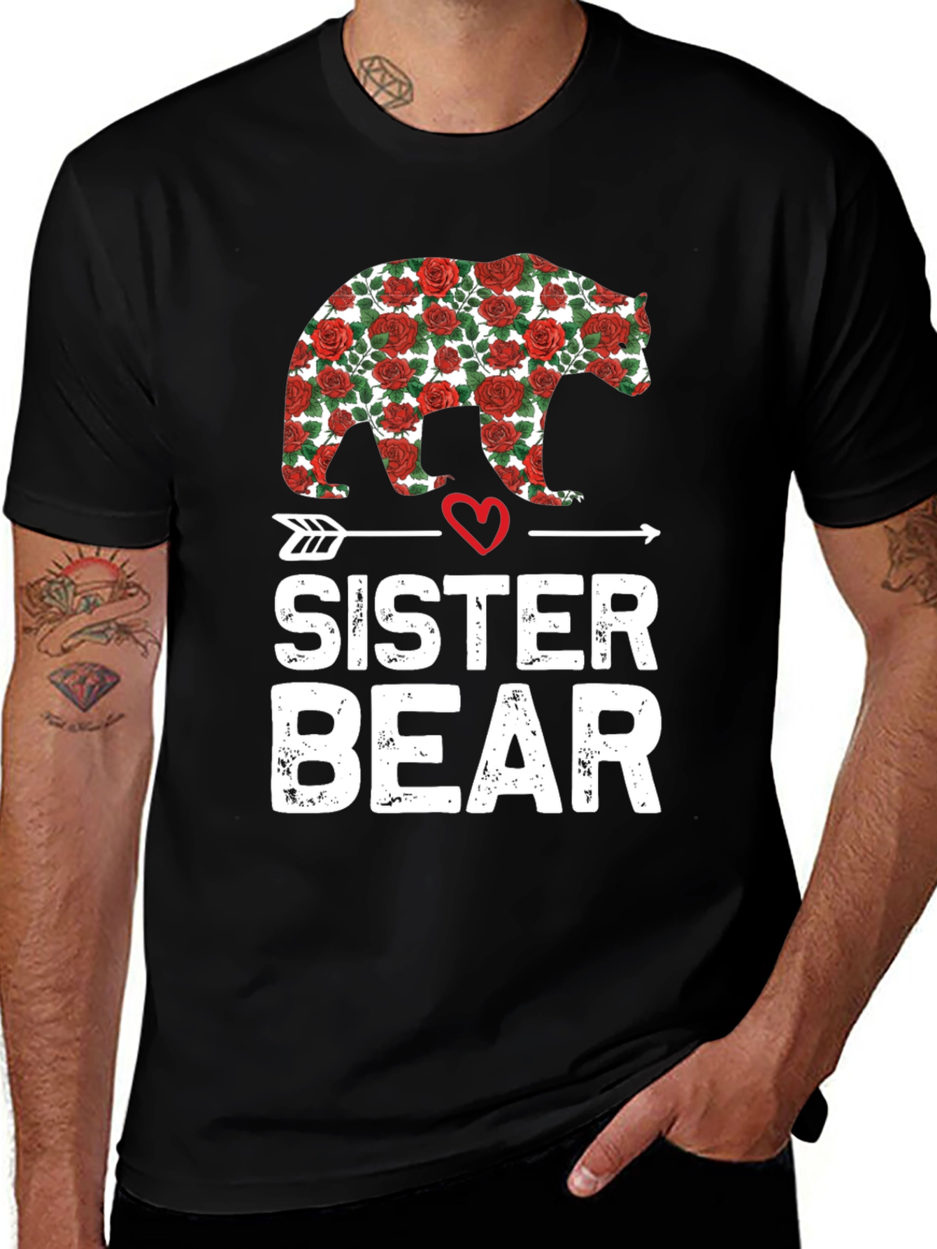 Variant 2 of Sister Bear Rose Graphic T-Shirt
