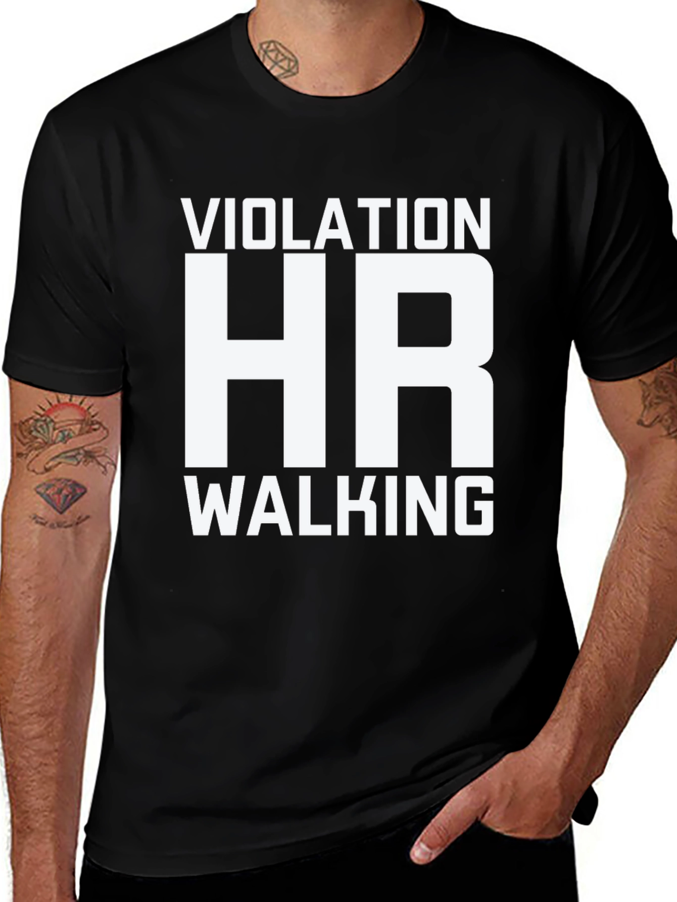 Variant 10 of HR Violation Walking Humor T-Shirt