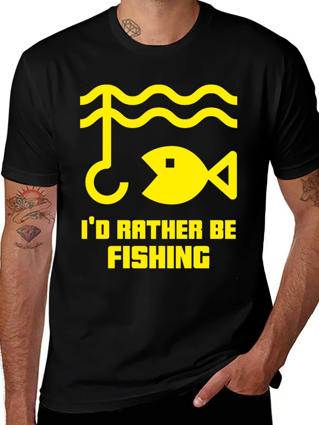 Variant 3 of I'd Rather Be Fishing T-Shirt - Angler Gift