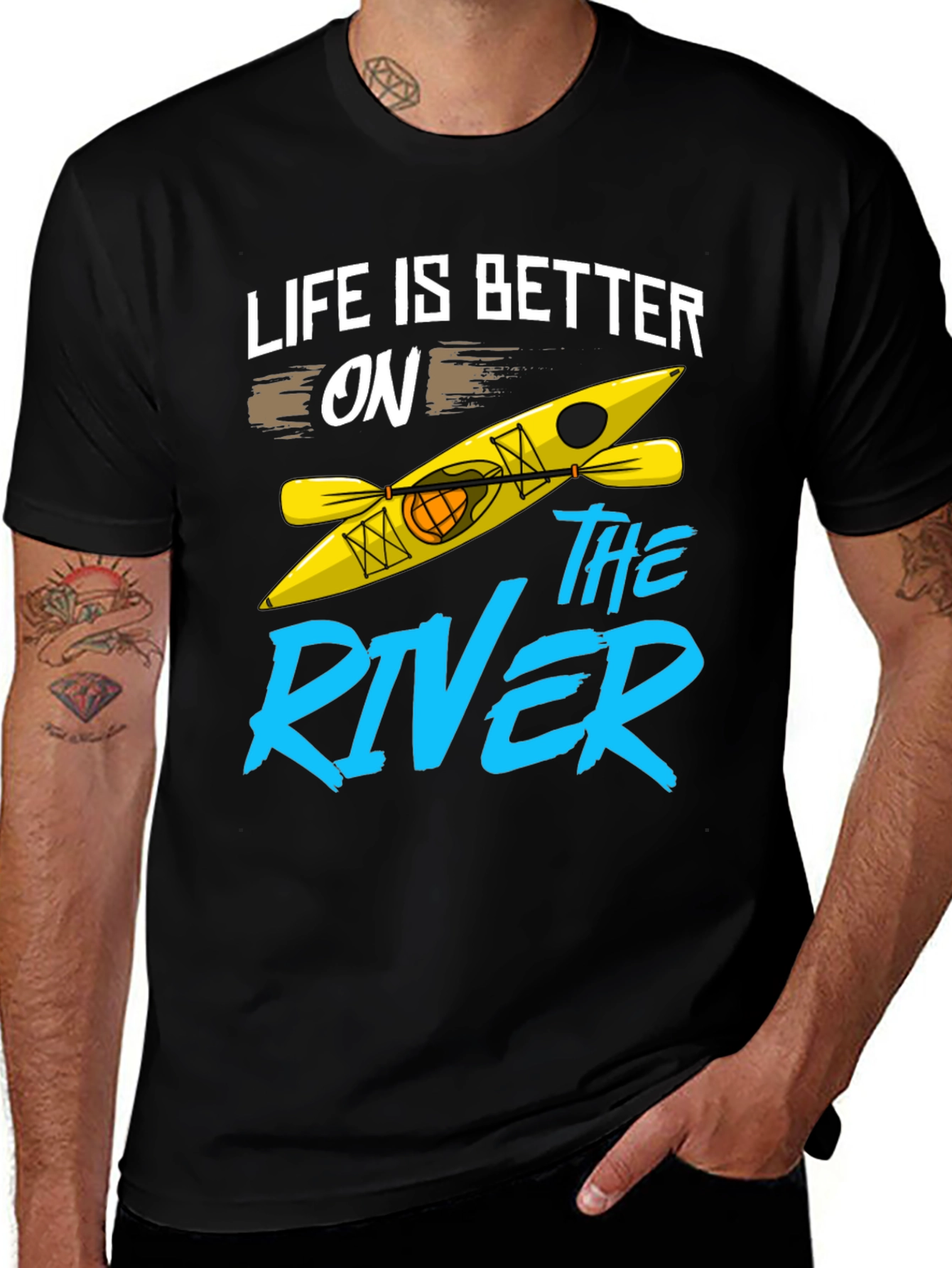 Variant 20 of Life is Better on the River Kayak T-Shirt