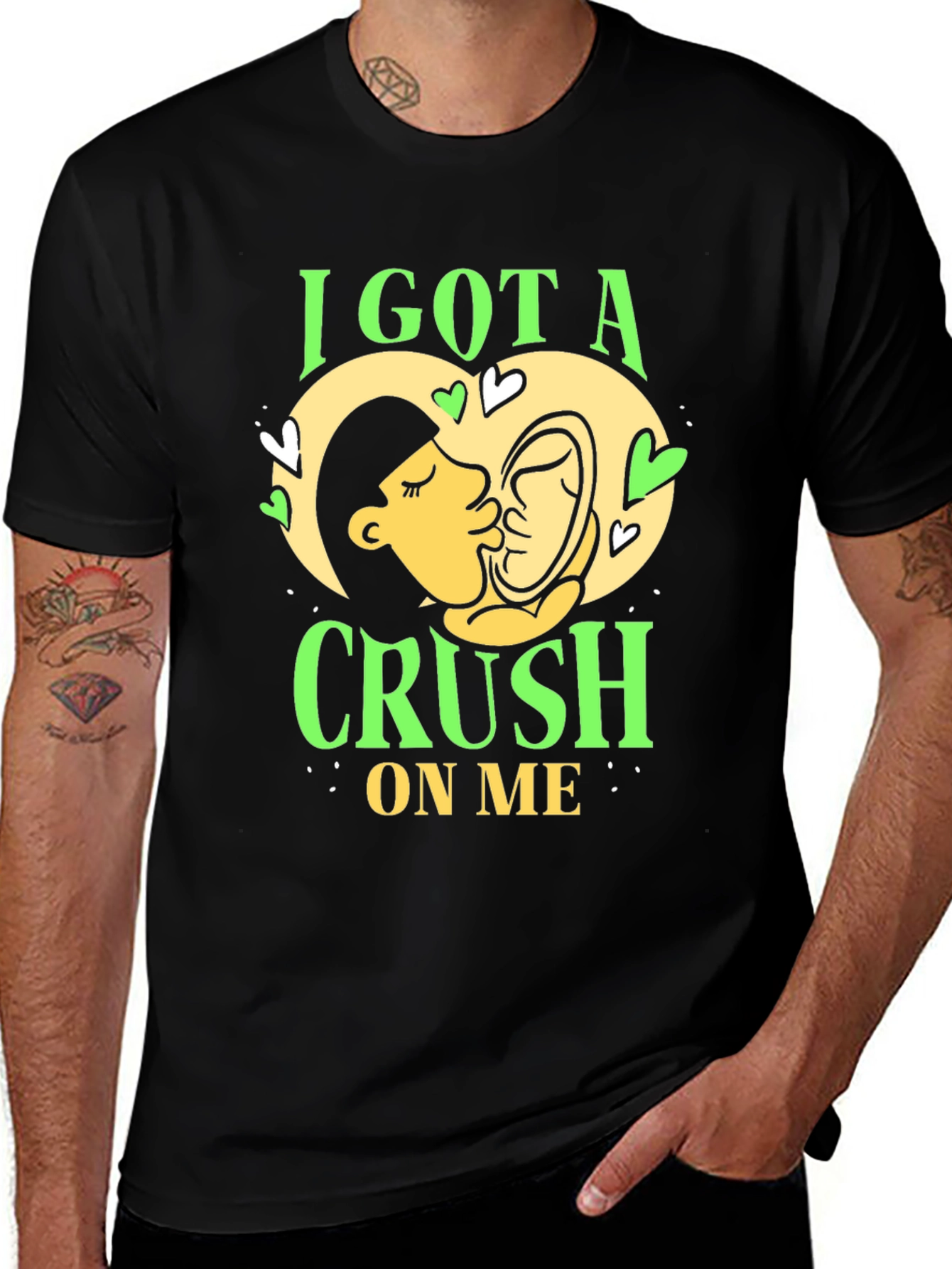 Variant 17 of I Got A Crush On Me Graphic Tee - Black