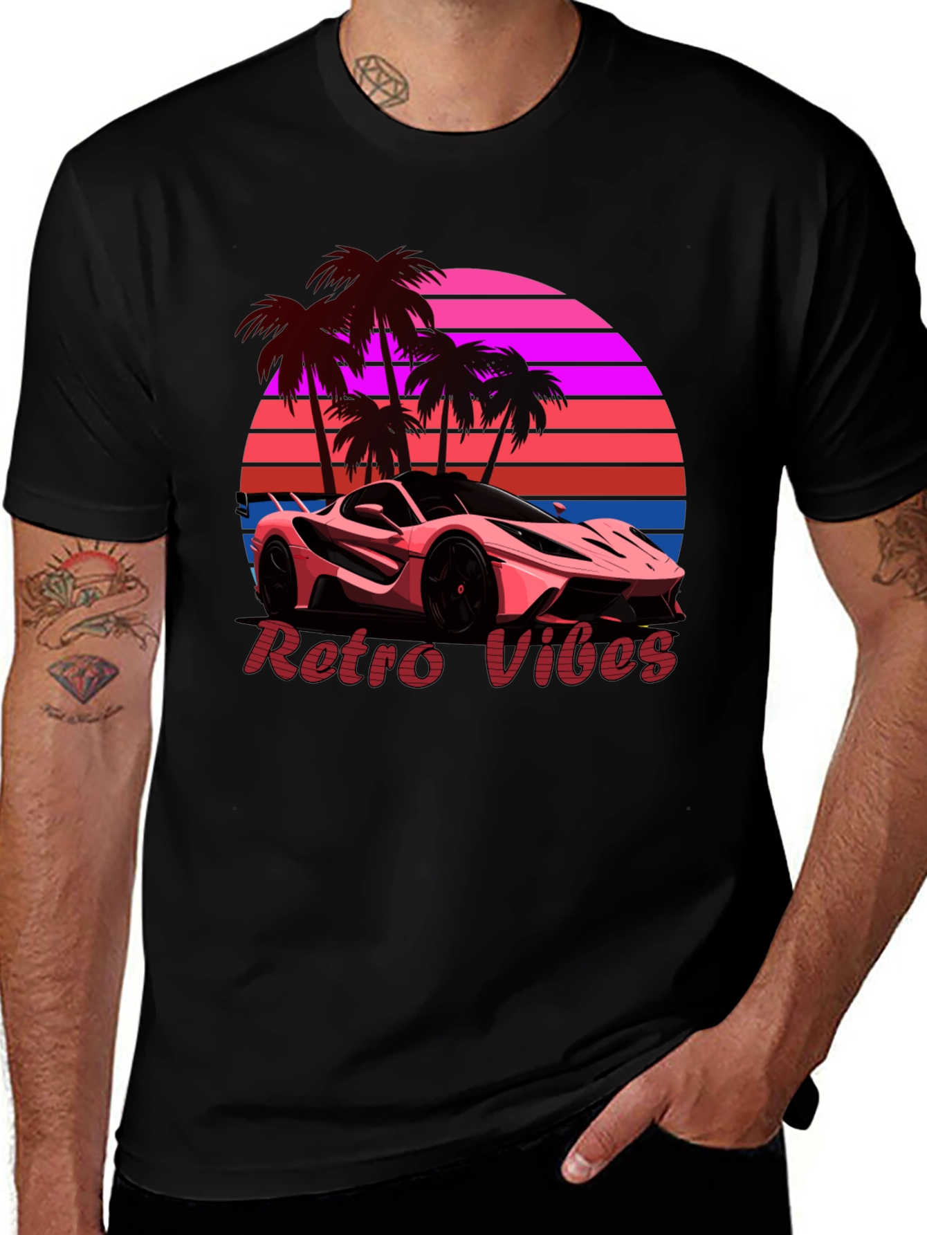 Variant 15 of Retro Vibes Car Graphic T-Shirt