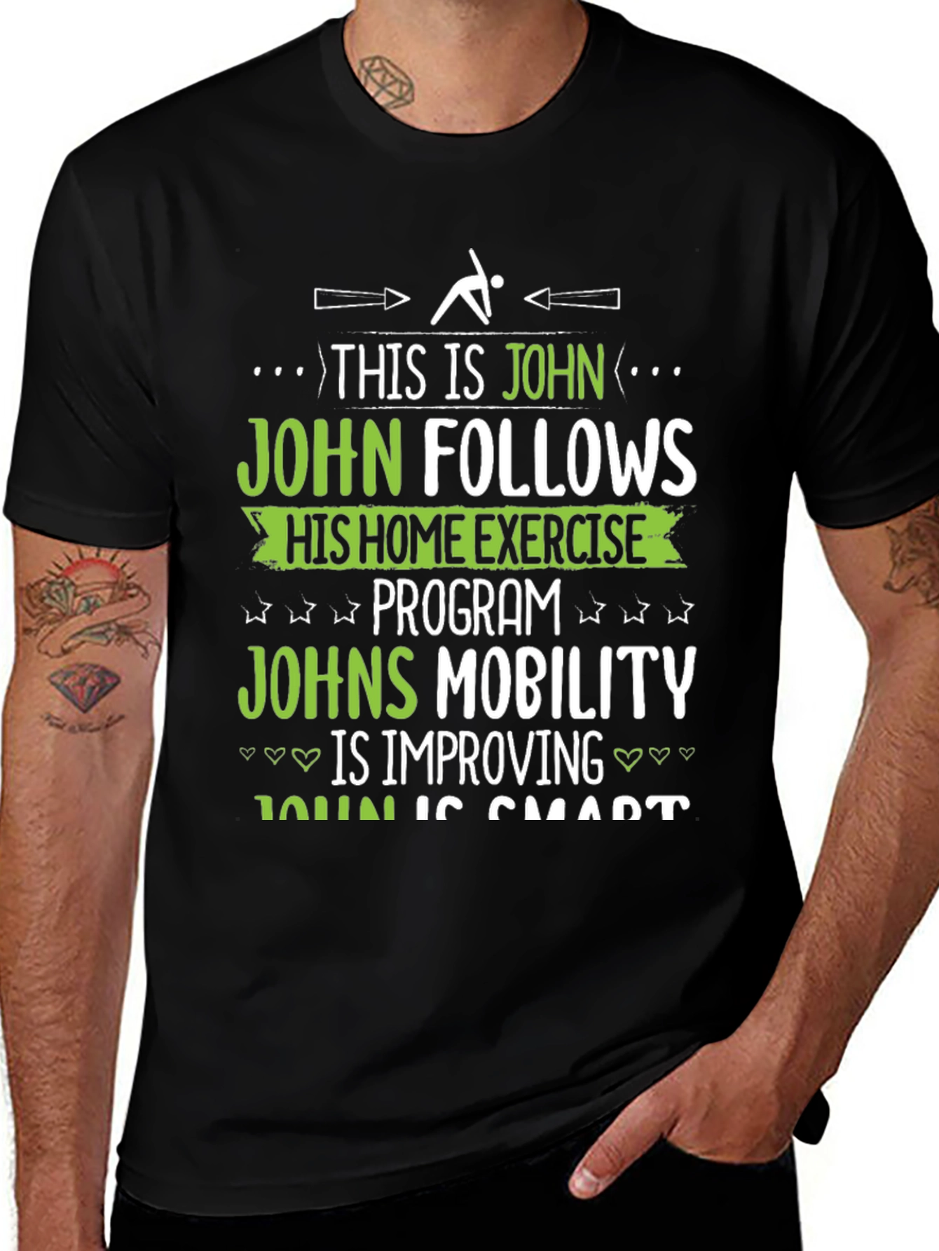 John's Home Exercise T-Shirt - Funny Fitness Gift