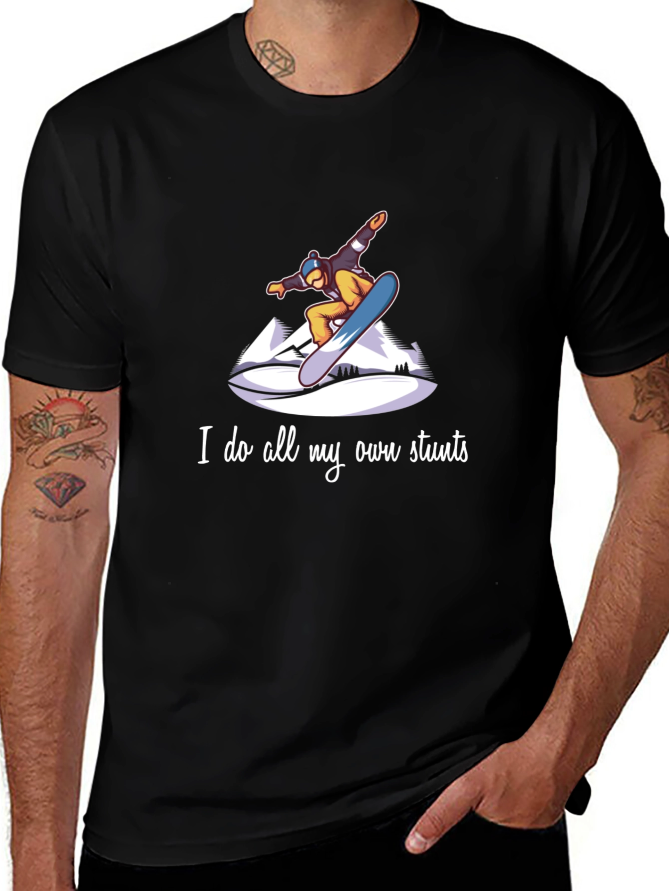Variant 17 of Snowboard Stunts T-Shirt - Unique Graphic Tee