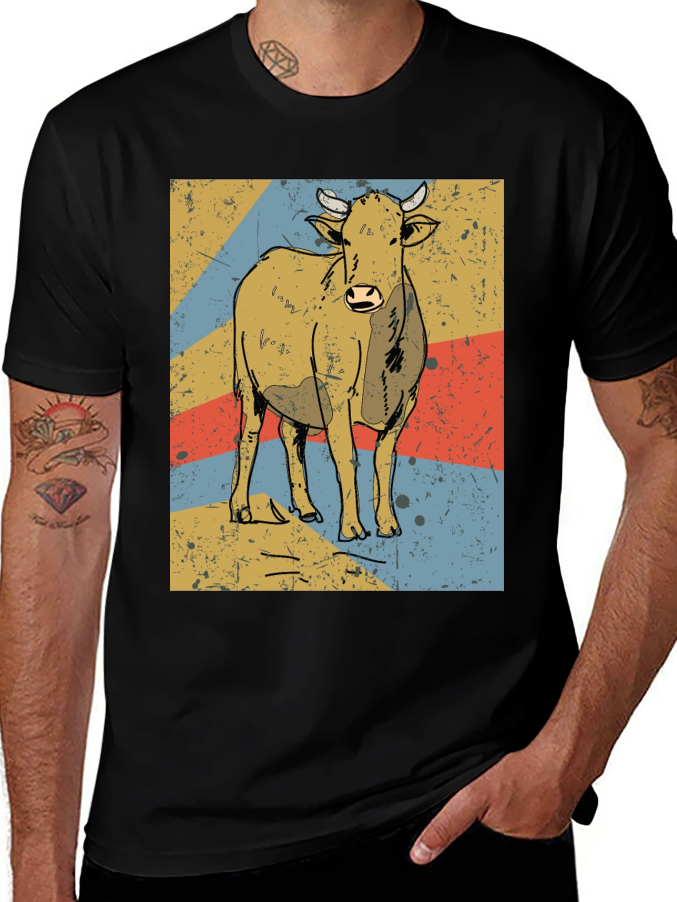 Variant 24 of Vintage Cow Graphic Tee