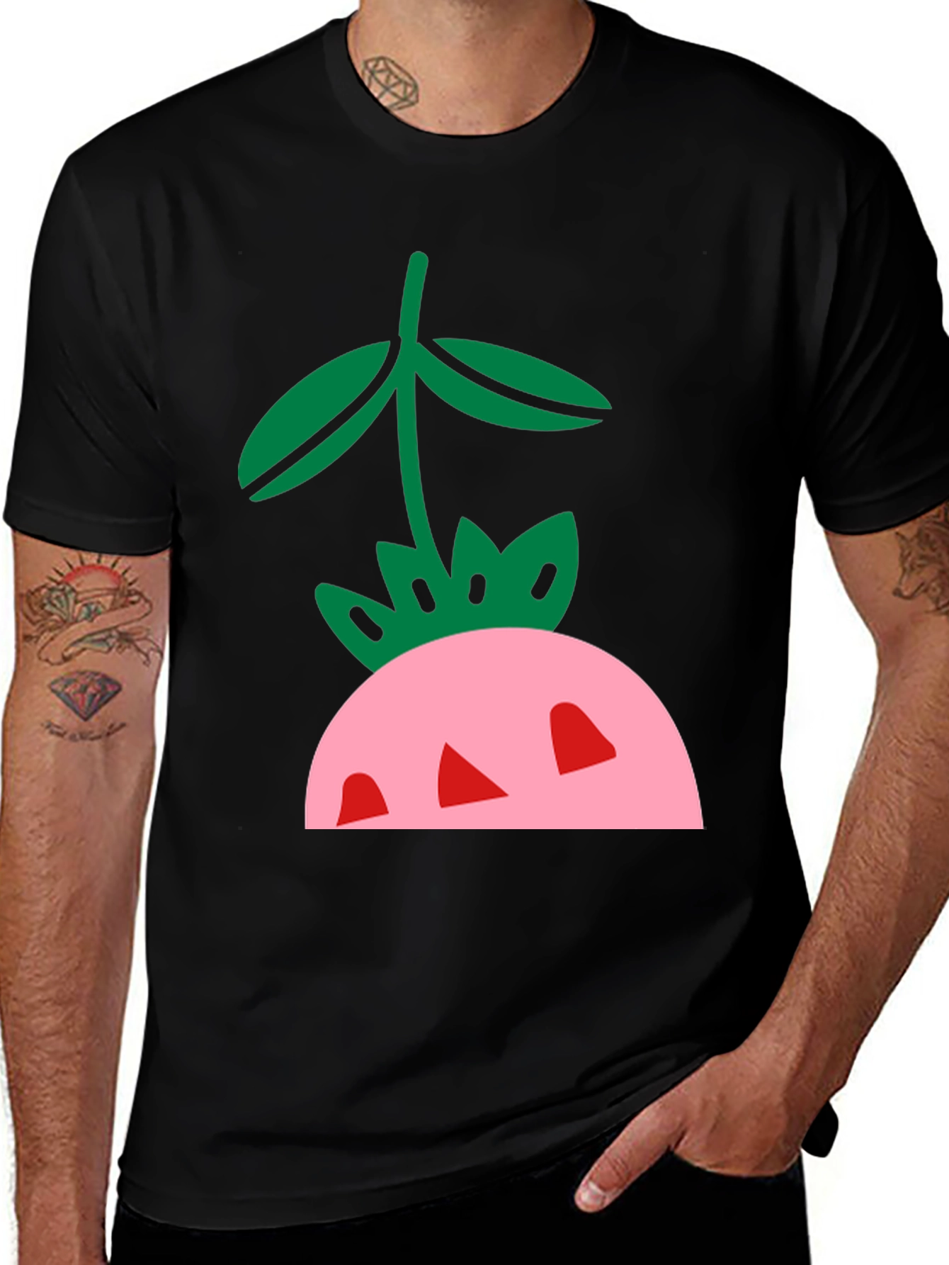 Variant 14 of Strawberry Graphic Tee - Unique Fruit Design