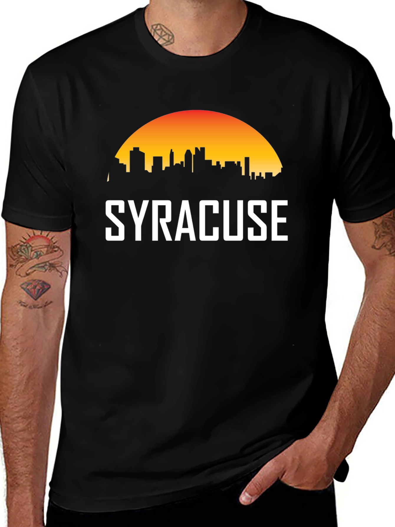 Variant 27 of Syracuse Skyline Black T-Shirt