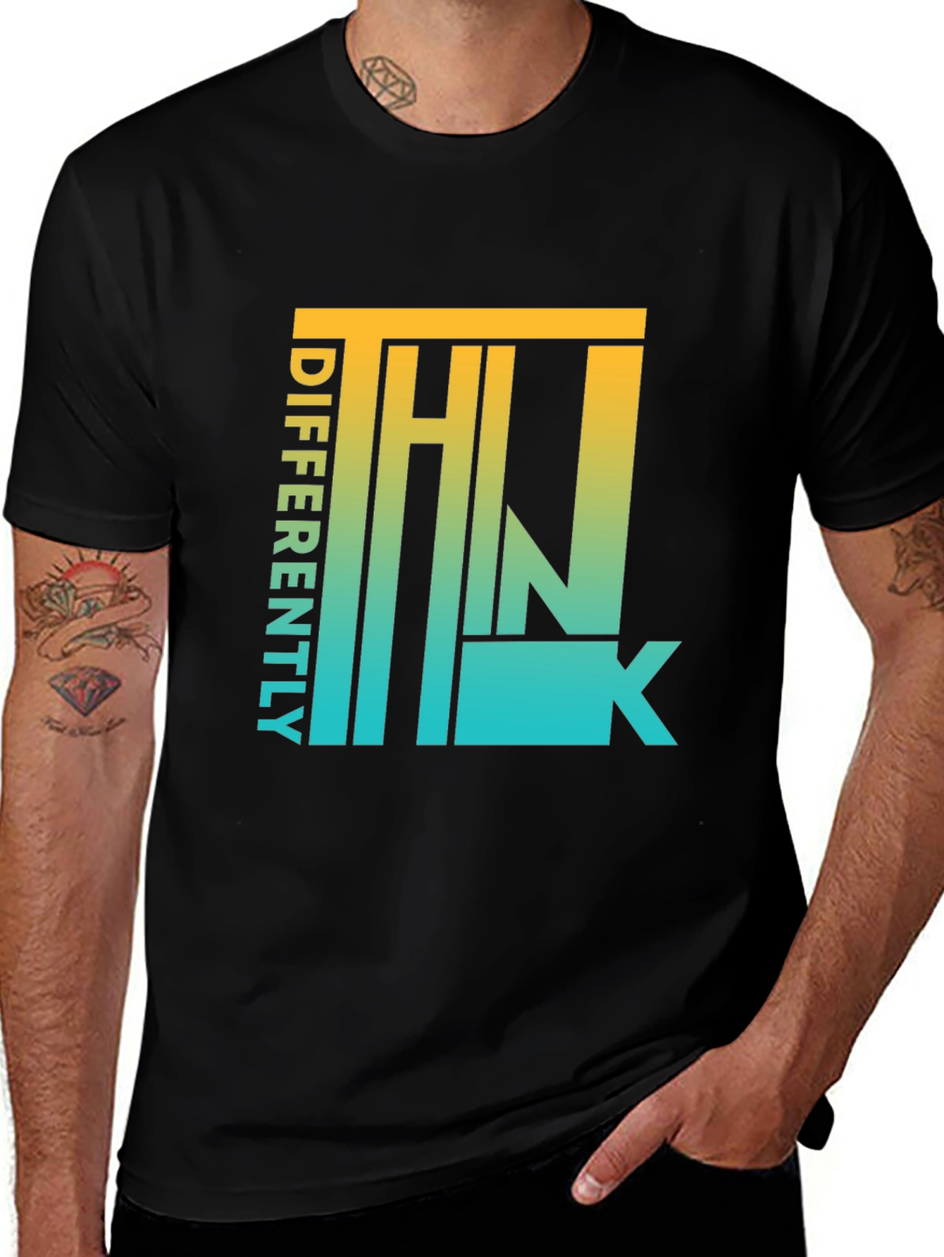 Variant 4 of Think Differently Graphic Tee - Cool Casual Style