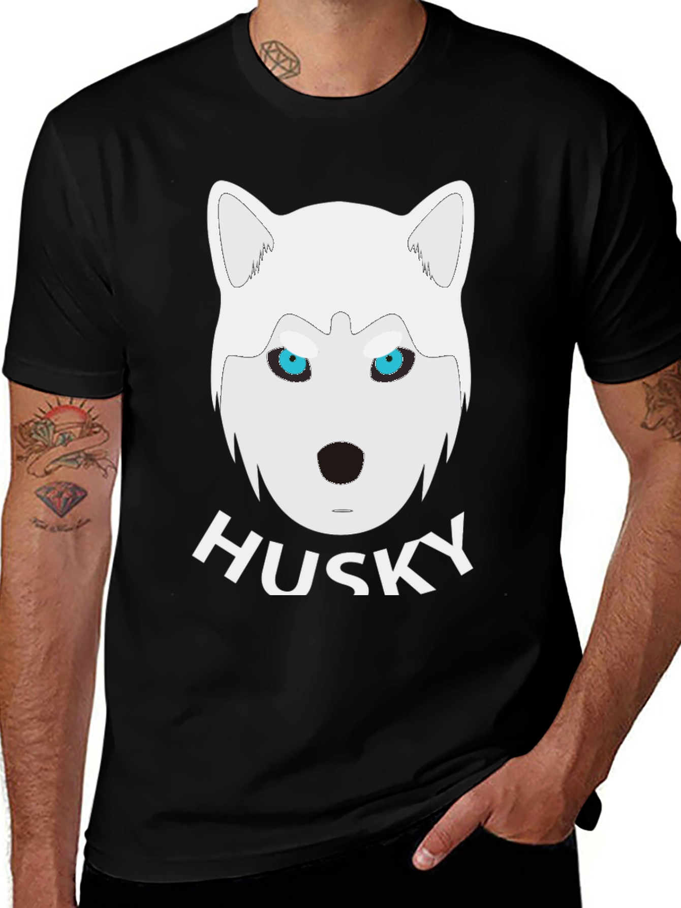 Variant 25 of Husky Graphic Tee - Cool Animal Design