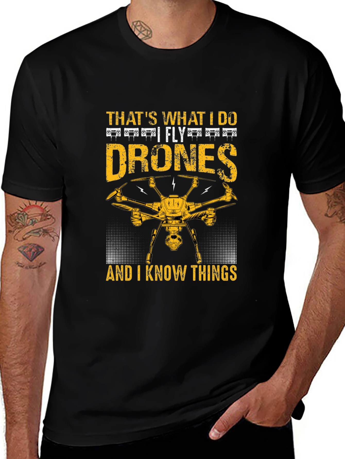 I Fly Drones T-Shirt - Pilot Humor Tee
