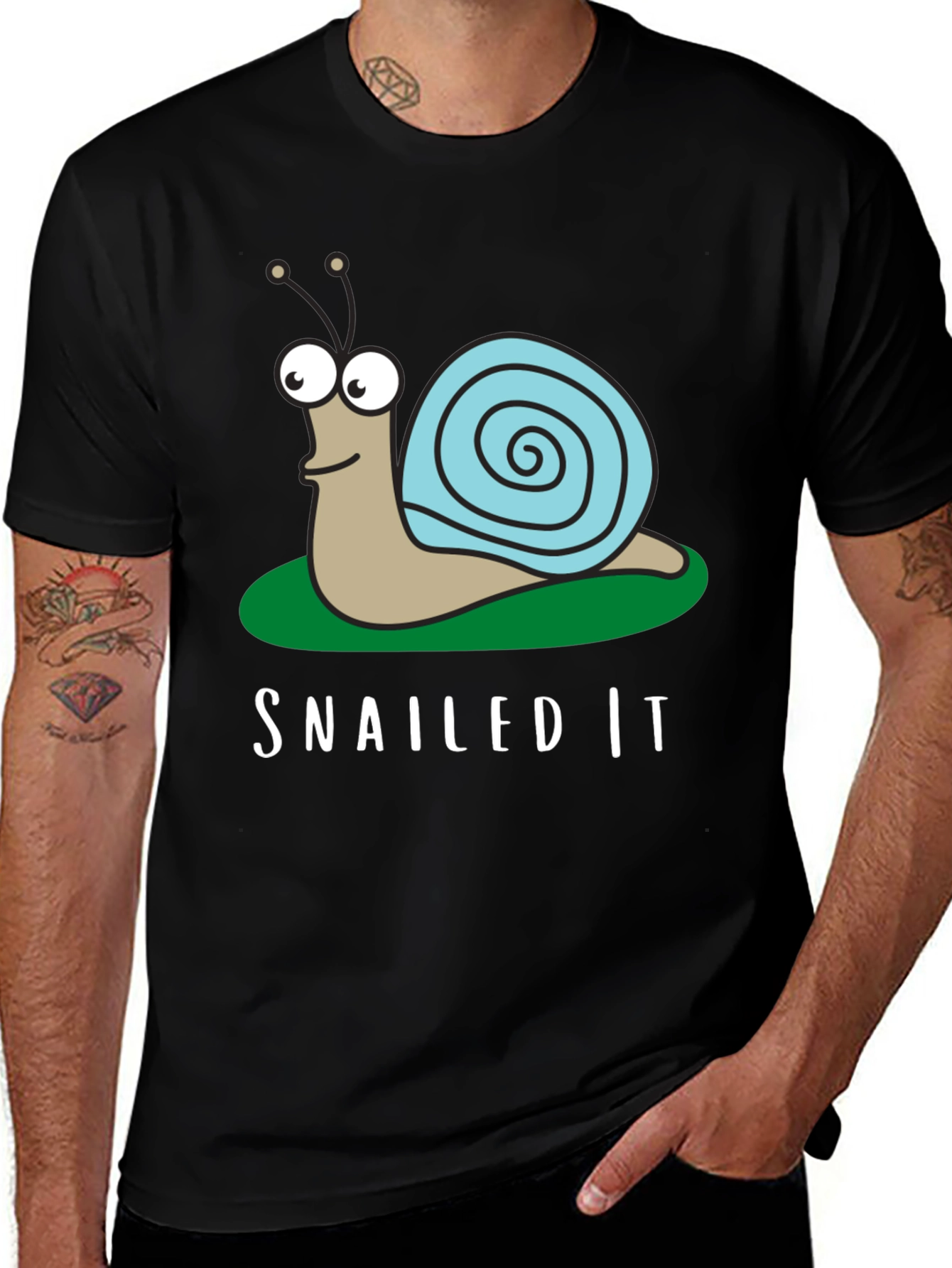 Variant 29 of SNAILED IT Graphic Tee - Funny Snail Cartoon T-Shirt