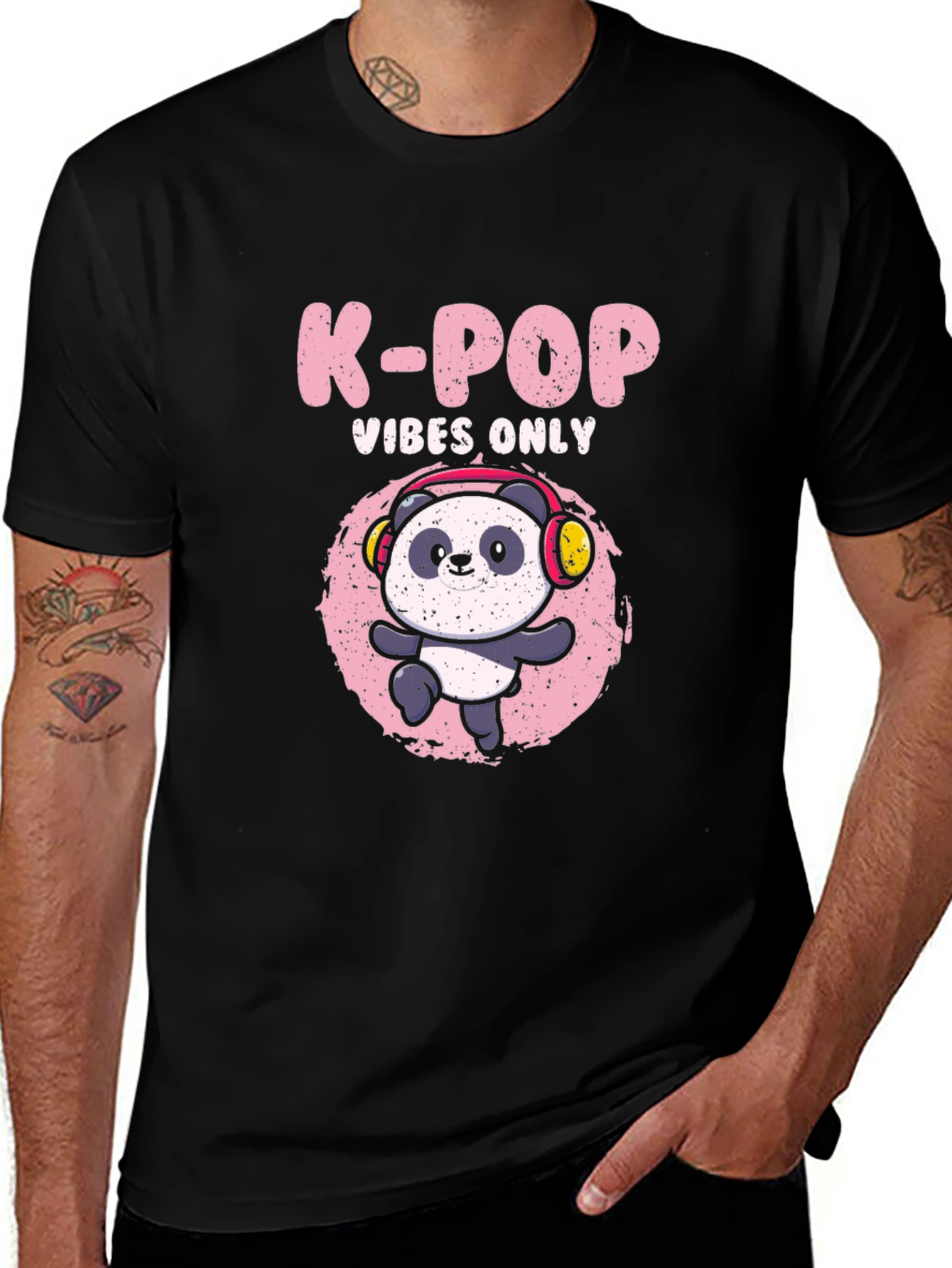 K-Pop Vibes Only Panda T-Shirt