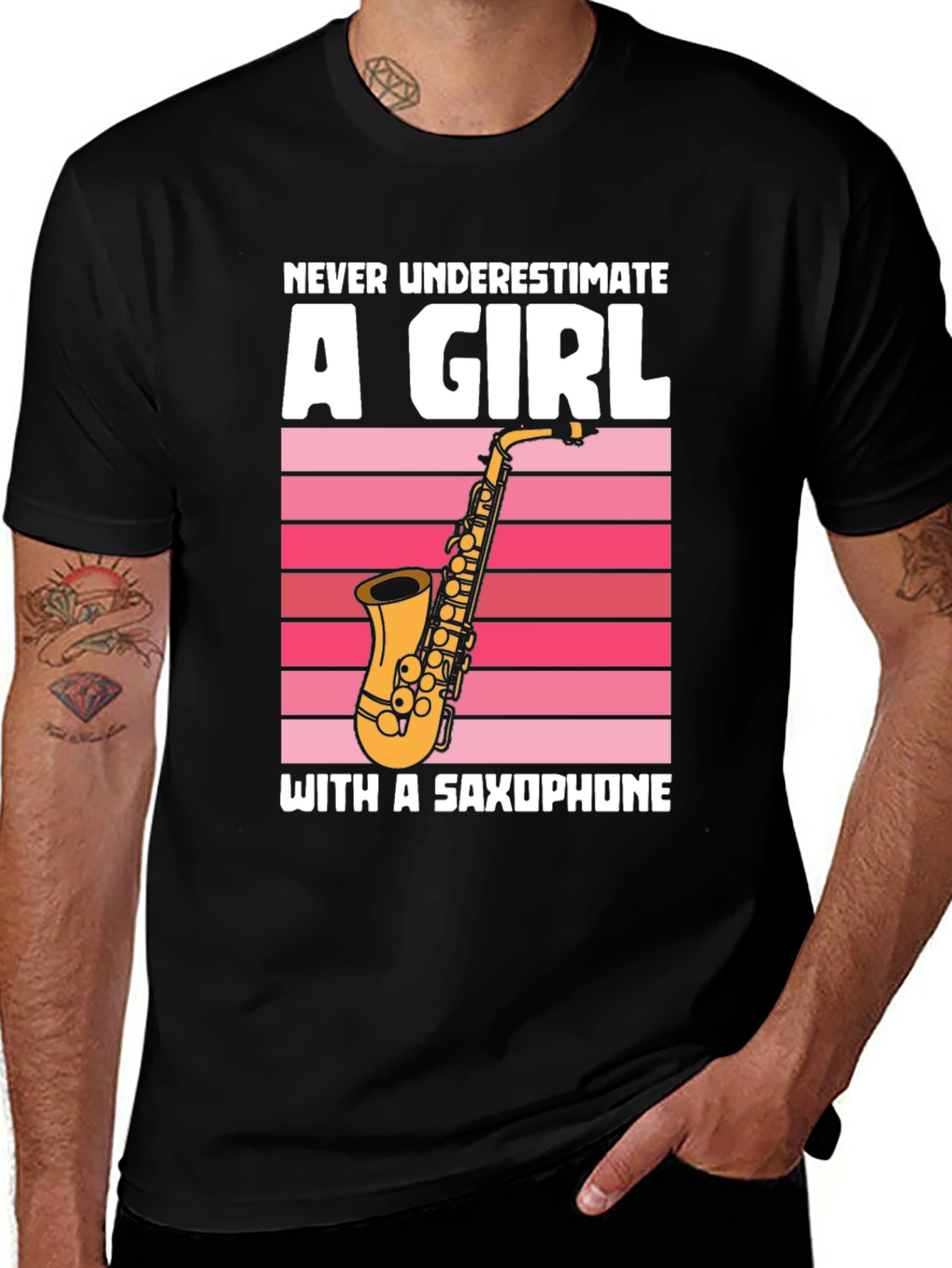 Variant 5 of Saxophone Girl Graphic T-Shirt