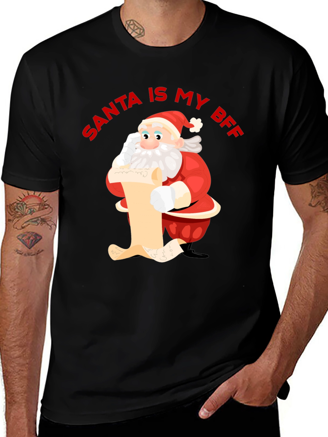 Variant 11 of Santa is My BFF Graphic Tee