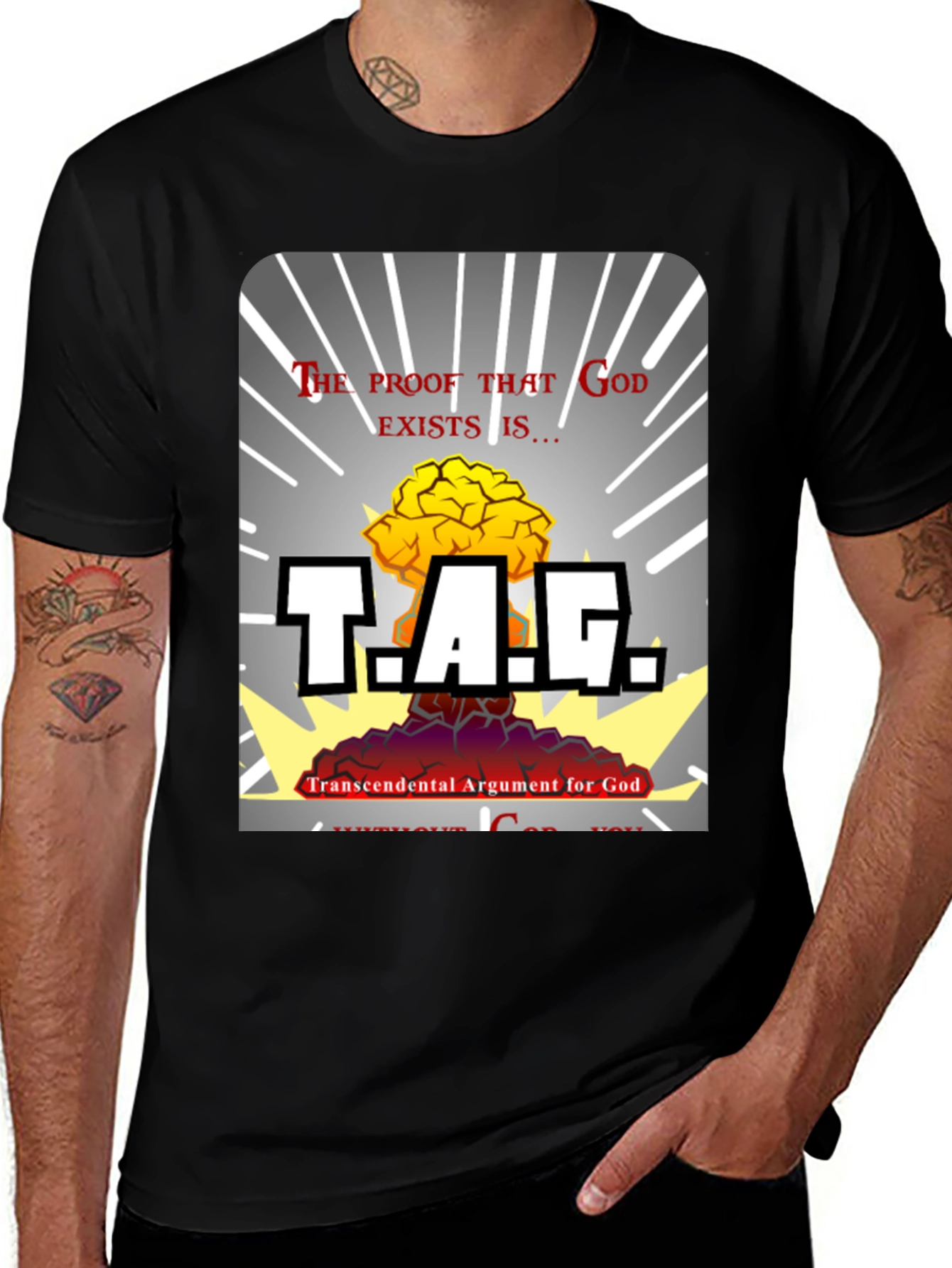 Variant 14 of T.A.G. God Proof Graphic Tee