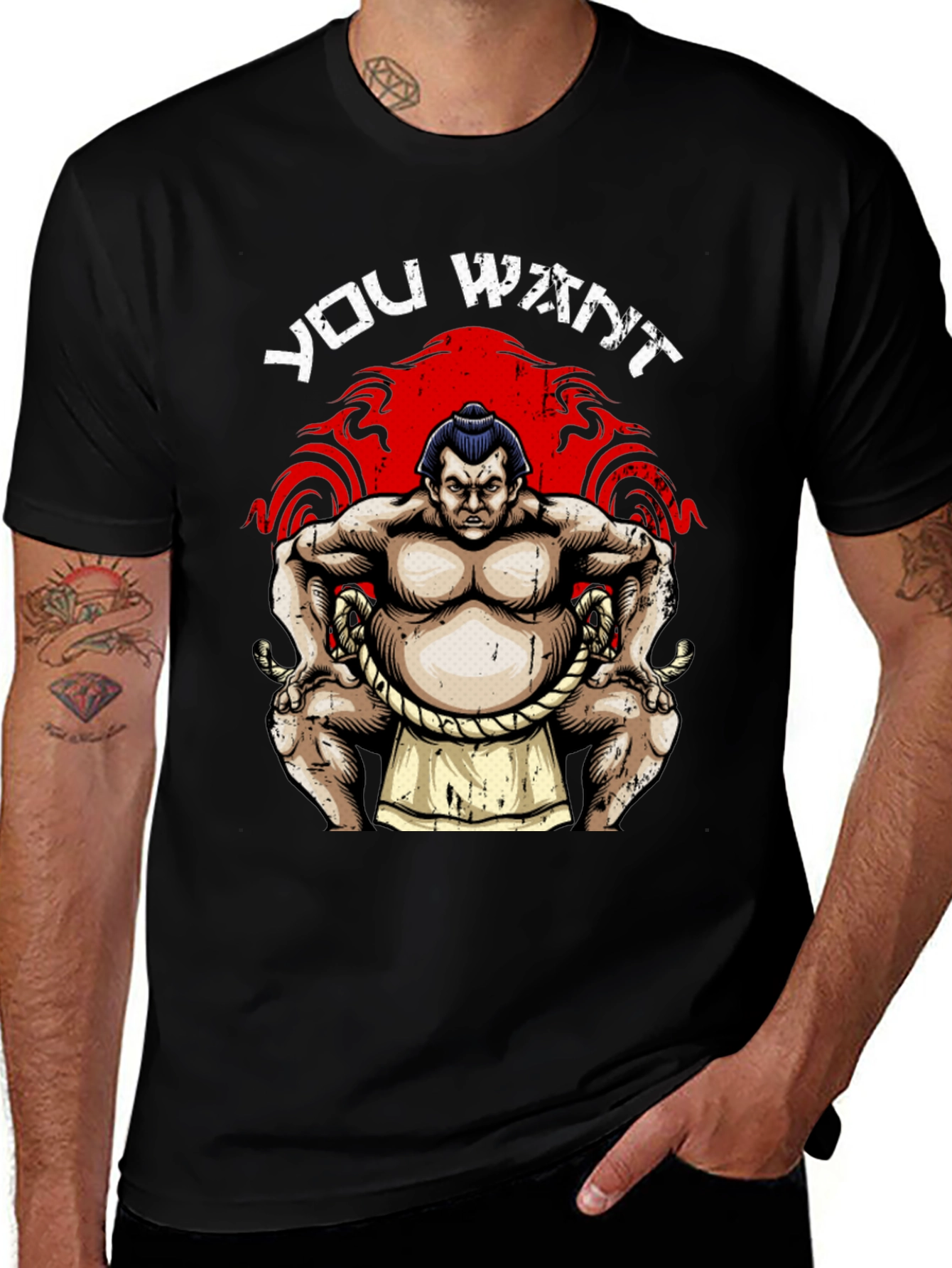Variant 18 of Sumo Wrestler Graphic T-Shirt - You Want!