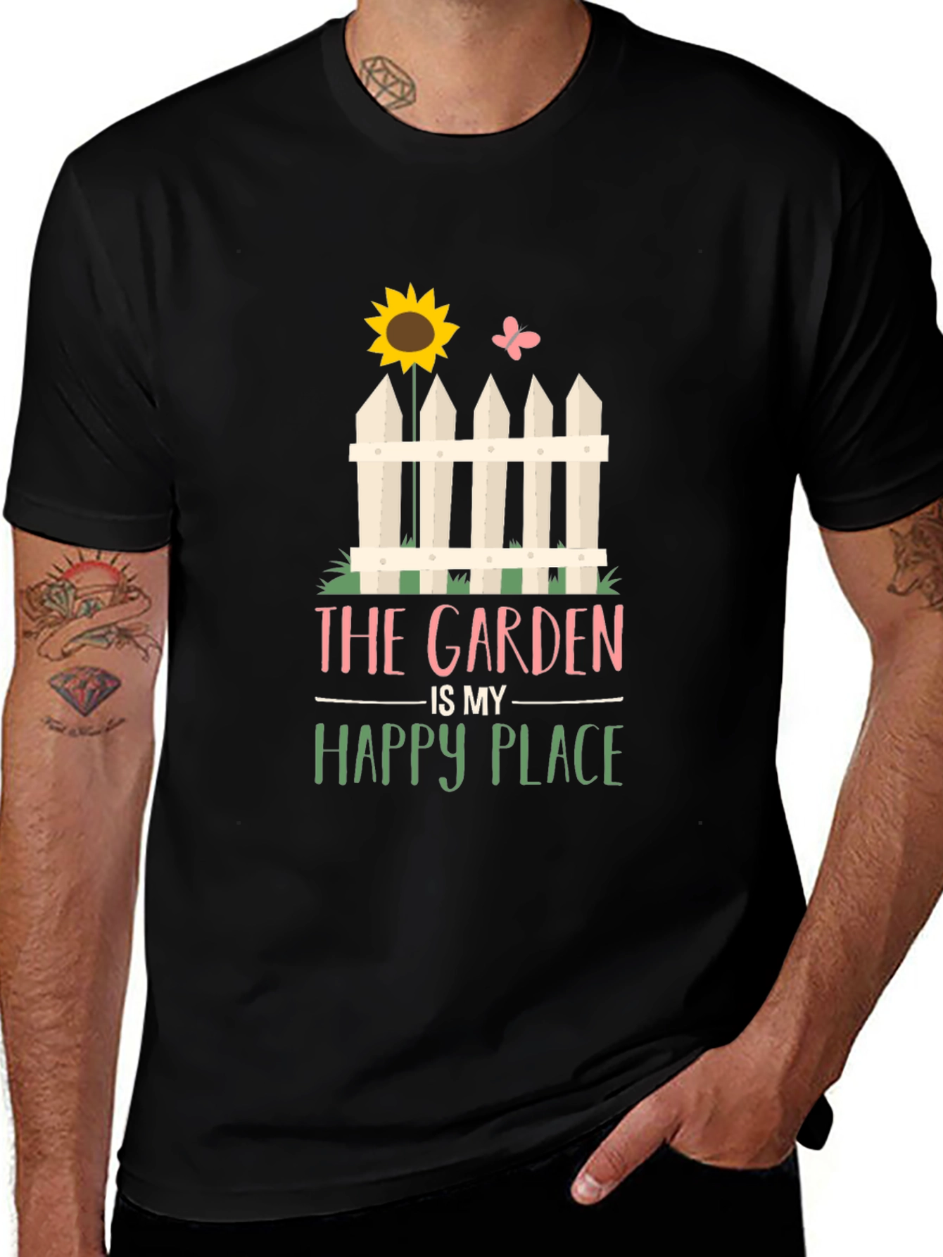 Variant 24 of The Garden is My Happy Place T-Shirt - Gardening Tee