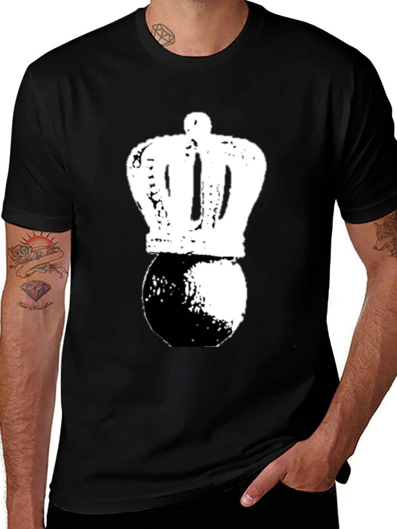 Variant 16 of Crown Graphic Tee - Men's Black T-Shirt