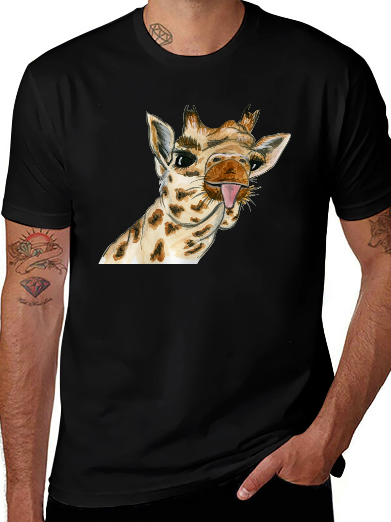 Variant 15 of Giraffe Graphic T-Shirt - Funny Animal Tee