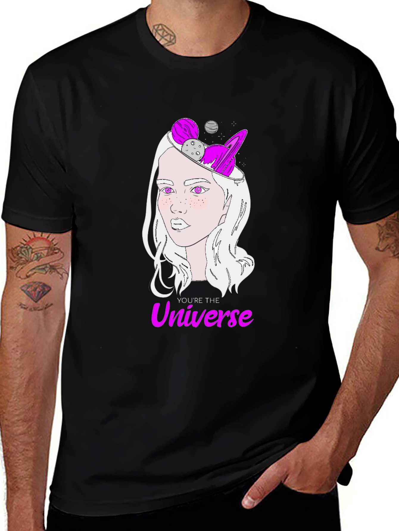 Variant 21 of Cosmic Mind Women's Graphic Tee - Universe Design