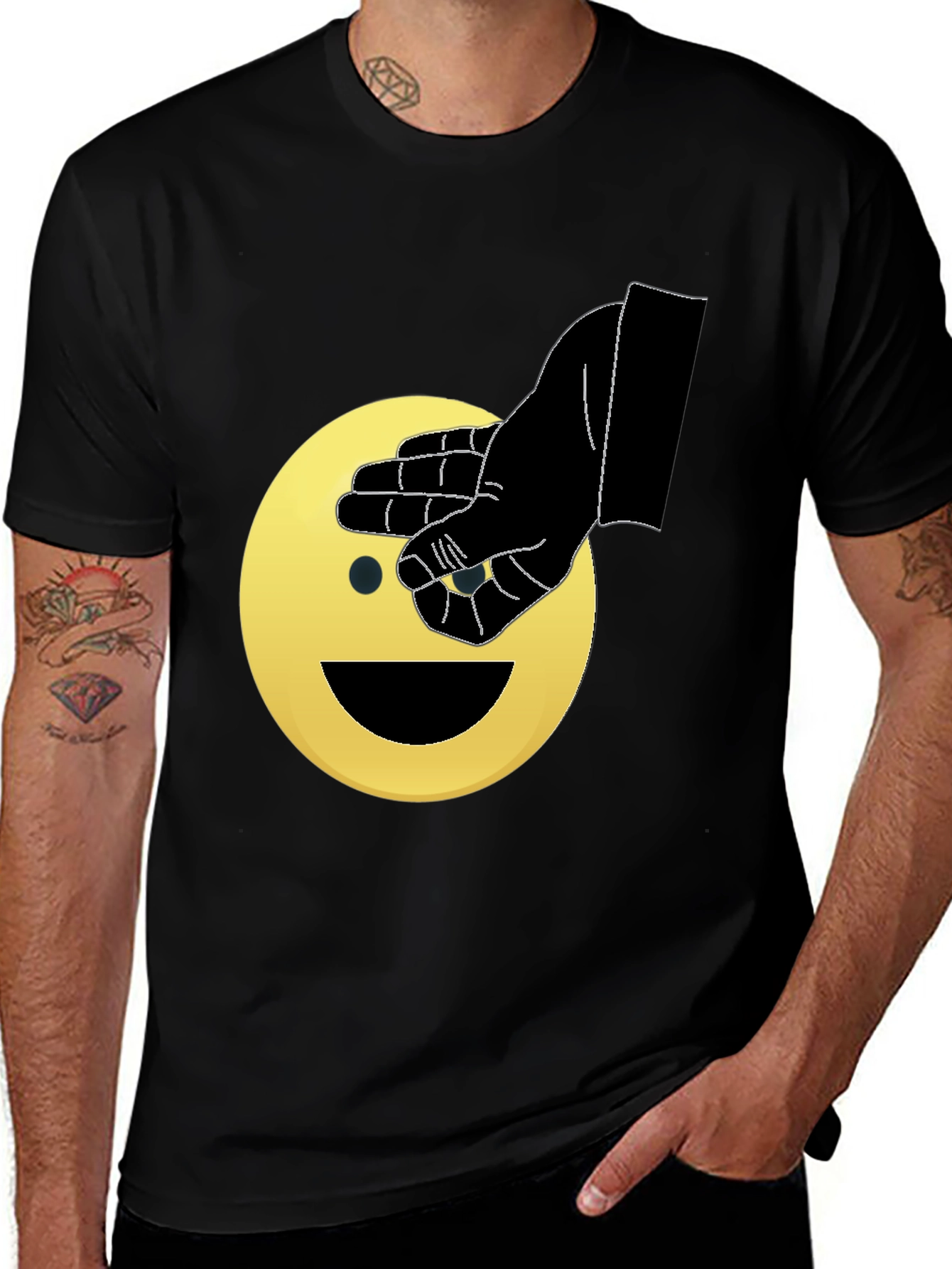 Variant 5 of Emoji Peek-a-Boo Graphic T-Shirt