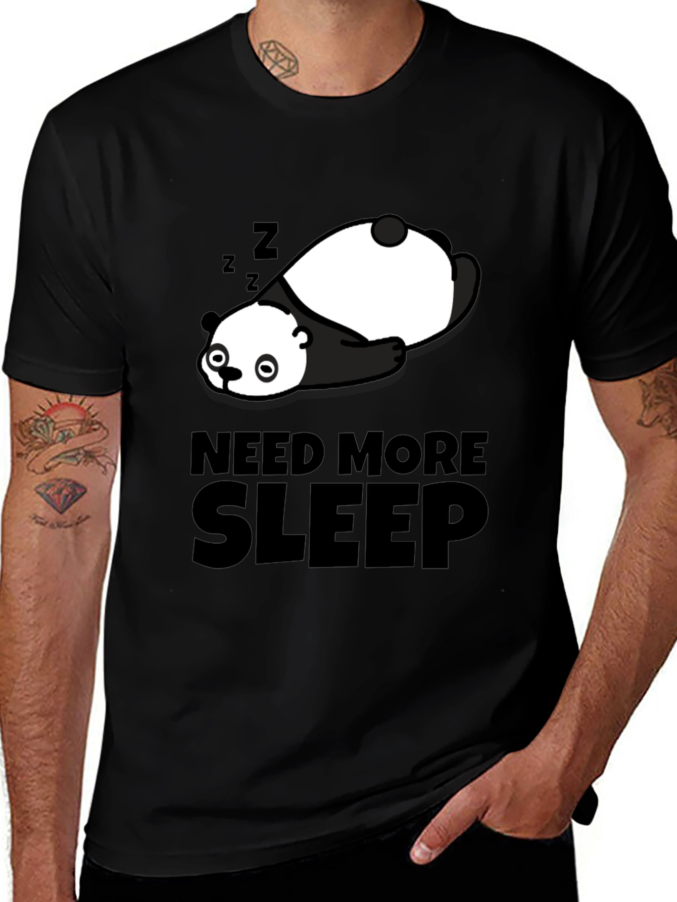 Variant 4 of Need More Sleep Panda Graphic T-Shirt