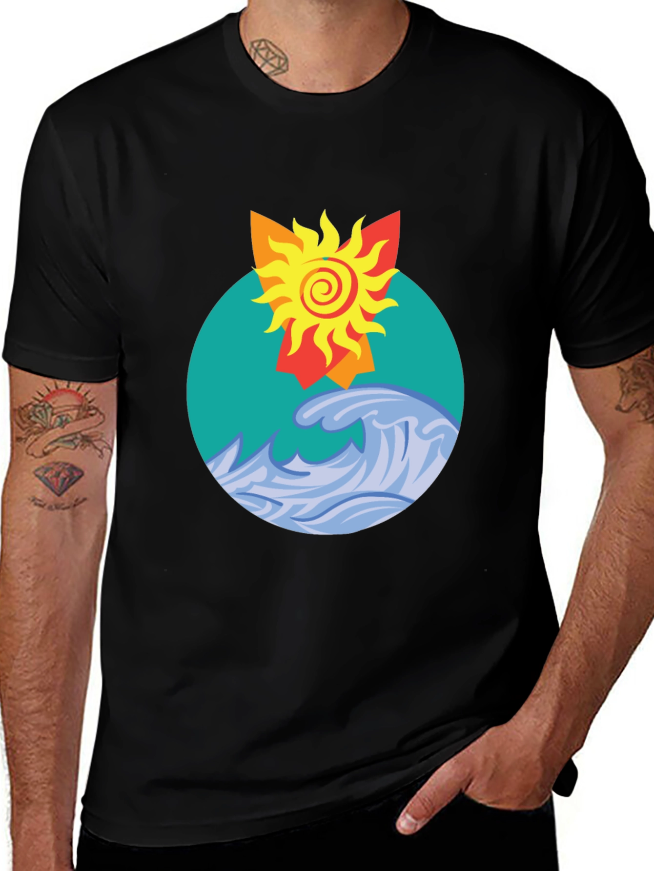 Variant 14 of Sun and Wave Graphic T-Shirt