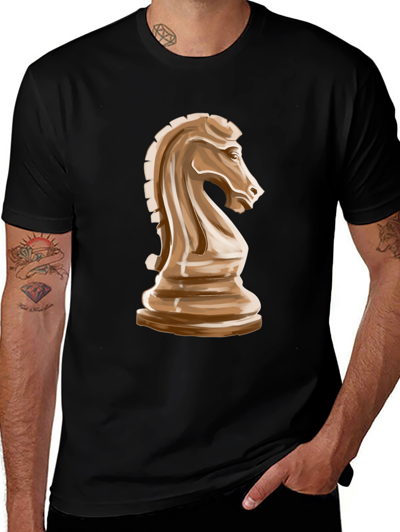 Chess Knight Graphic Tee - Stylish Casual Wear