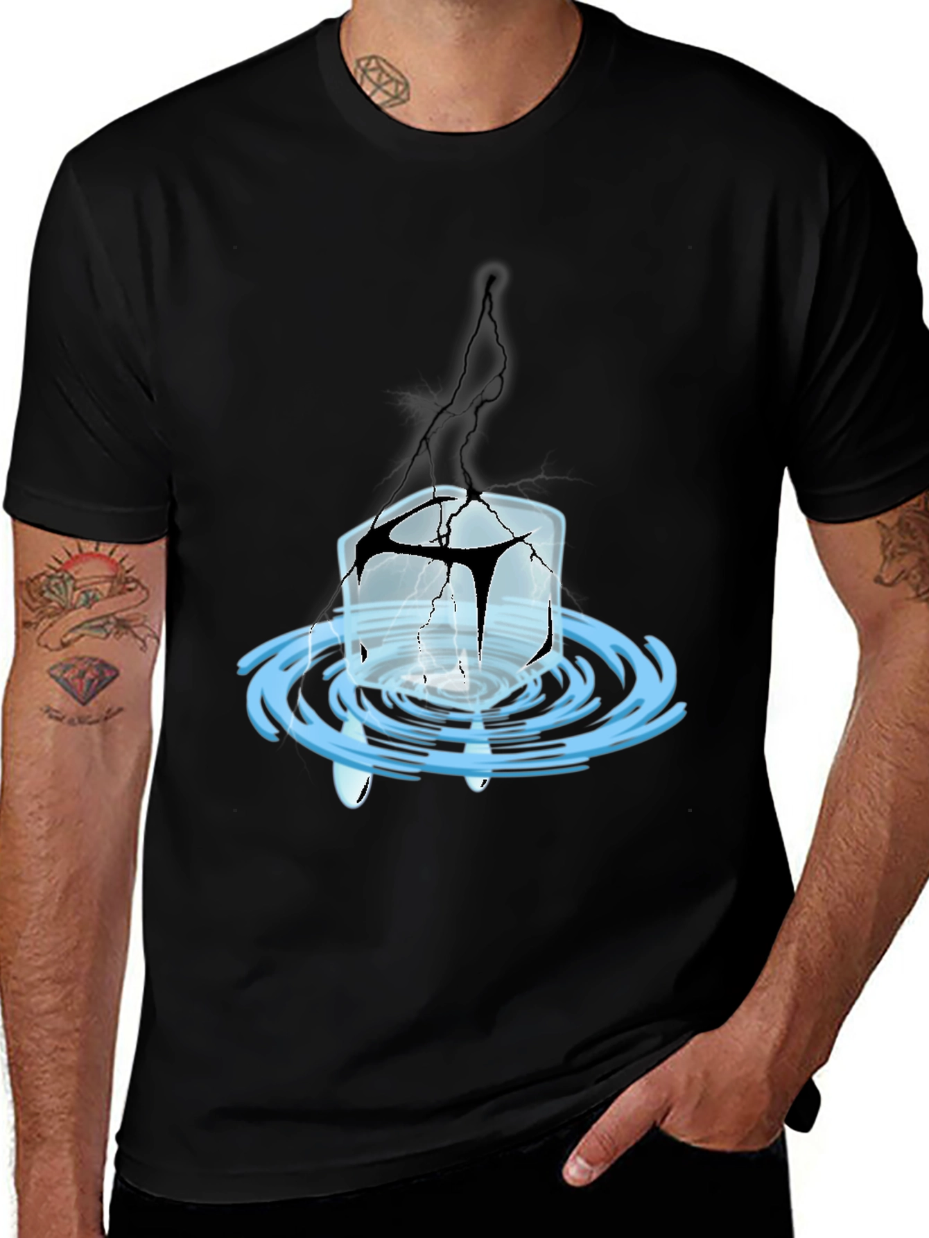 Variant 15 of Ice Cube Ripple T-Shirt - Cool Graphic Tee