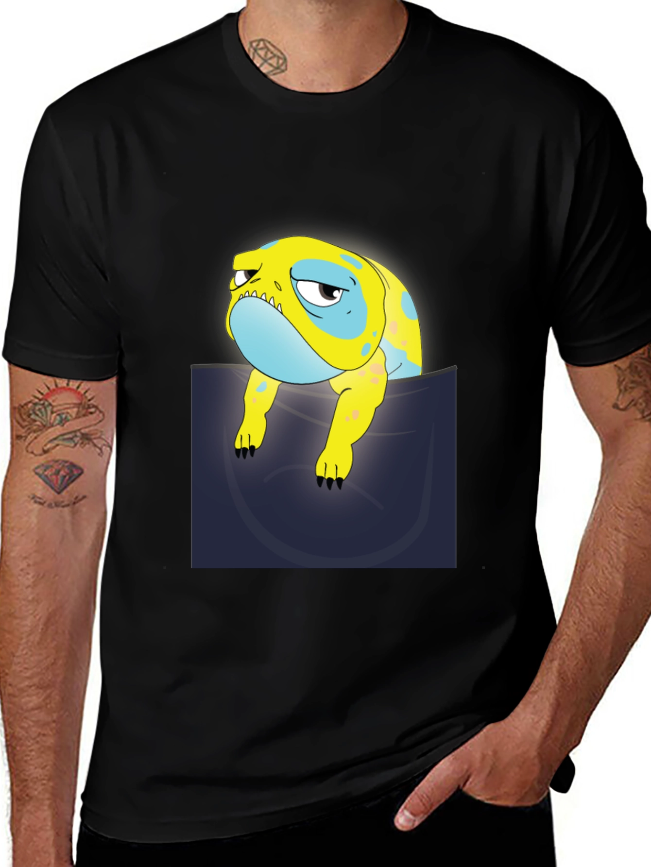 Variant 15 of Grumpy Amphibian Pocket T-Shirt