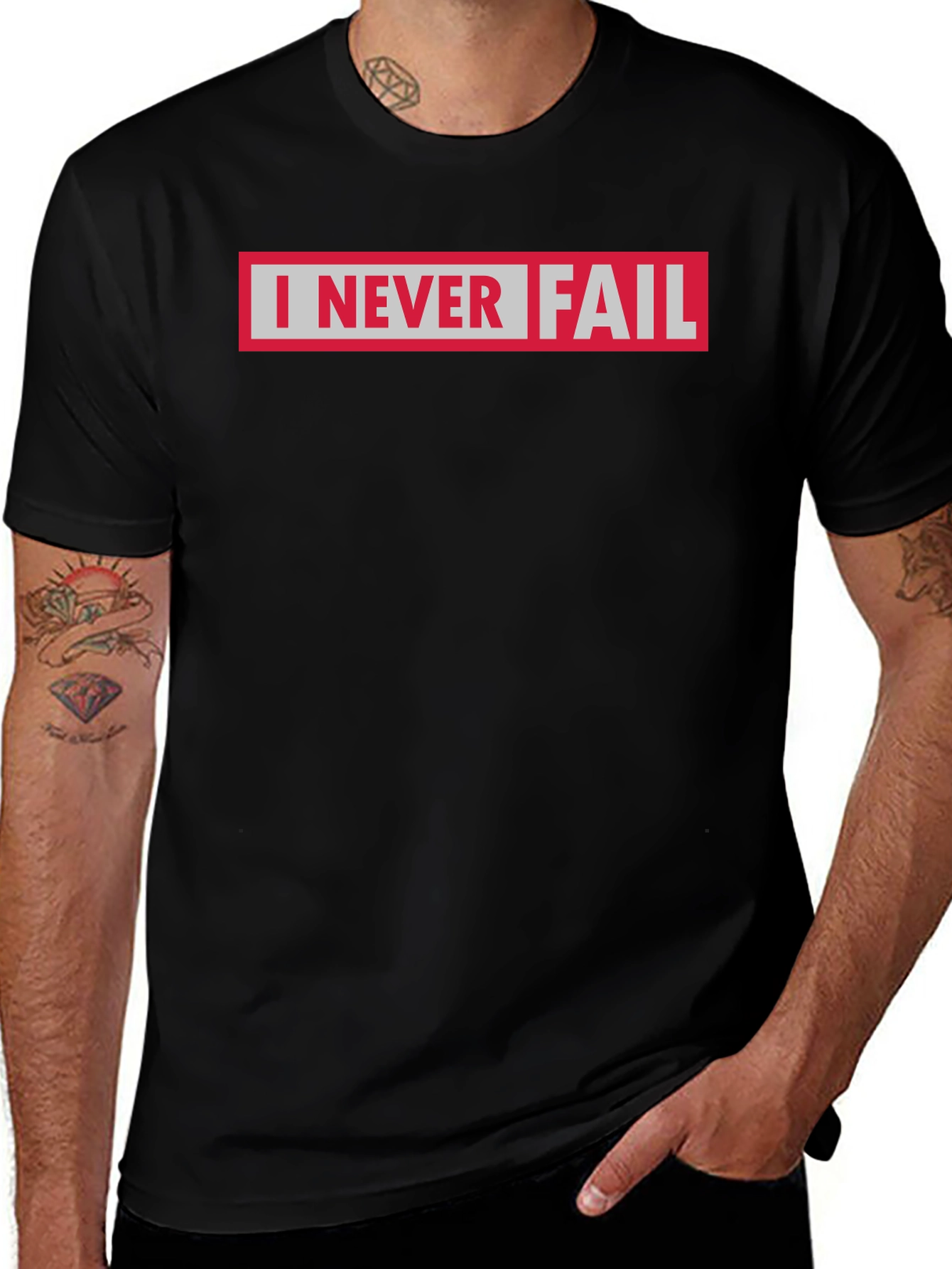 Variant 16 of I Never Fail Graphic Tee - Mens Casual T-Shirt