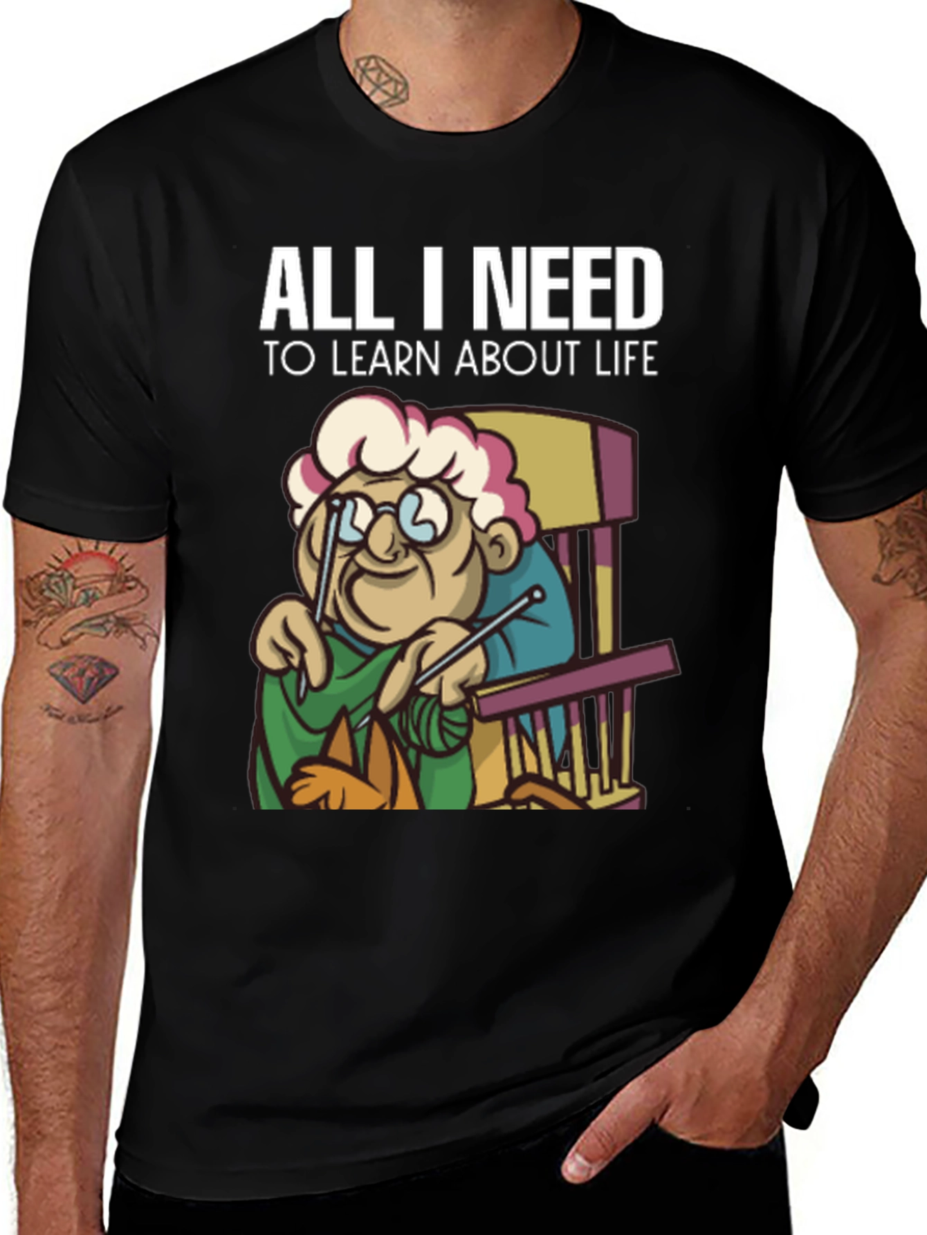 Black All I Need to Learn About Life T-Shirt main image