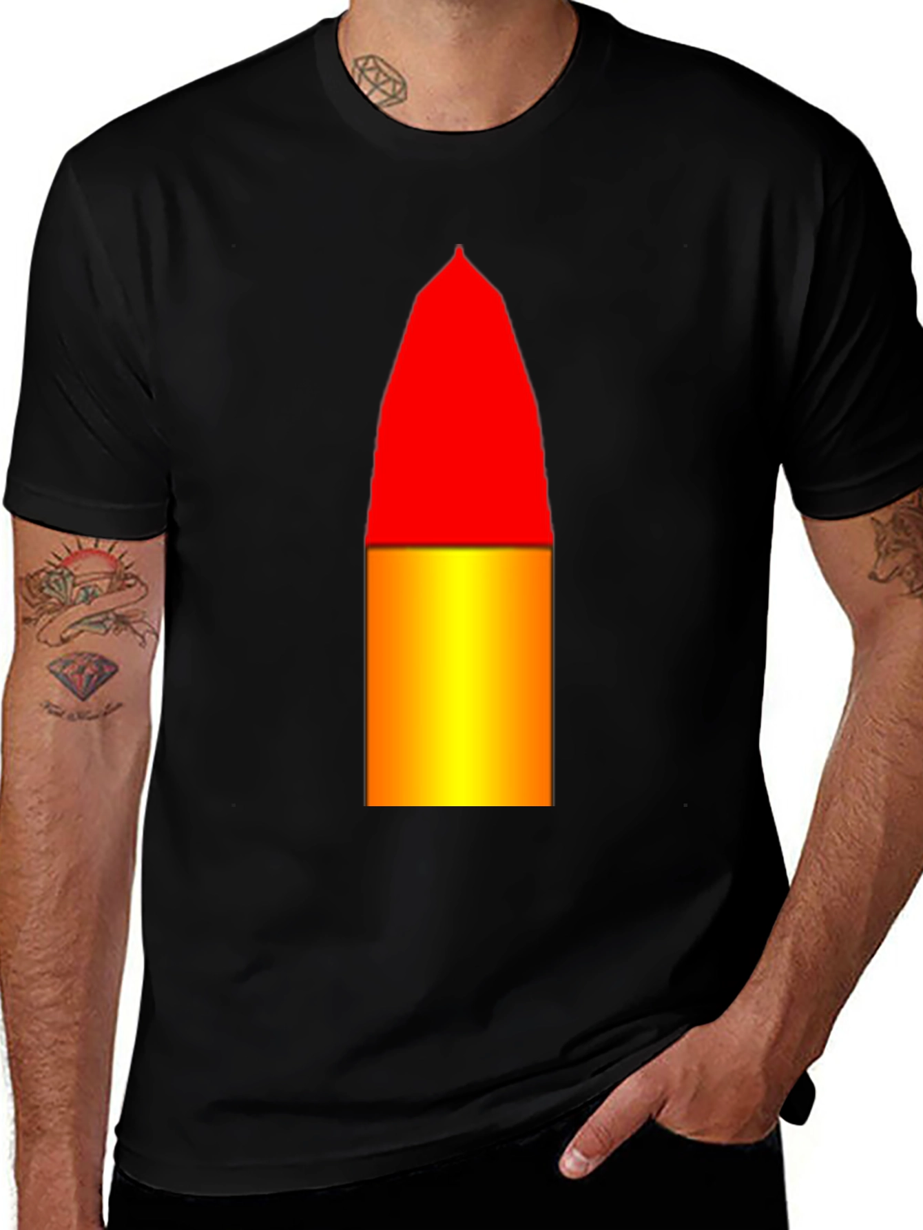 Variant 19 of Bullet Graphic Tee - Bold Black Shirt