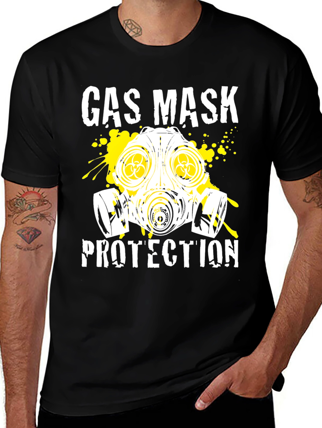 Gas Mask Protection Graphic T-Shirt