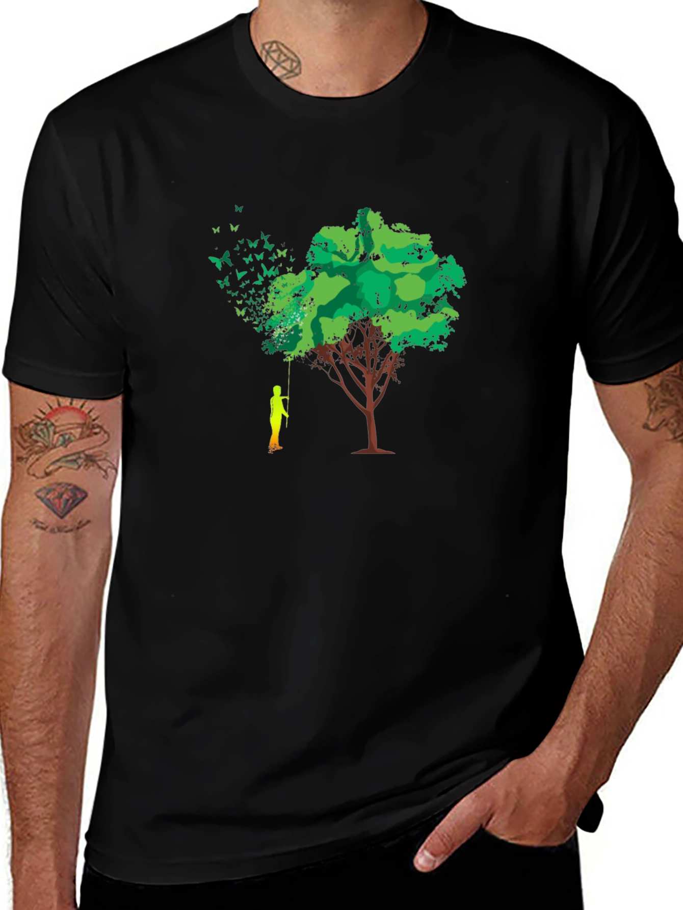 Variant 27 of Nature Tree Swing Graphic T-Shirt - Unique Design