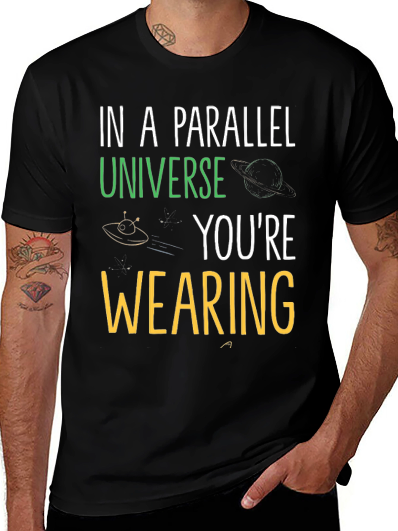 Variant 20 of Parallel Universe Graphic T-Shirt - Novelty Space Tee